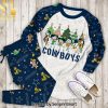 NFL Dallas Cowboys Mickey and Friends Very Mery Christmas Party Unisex Full Print Pajamas Set