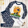 NFL New England Patriots Mickey Pattern Full Print Classic Pajamas Set