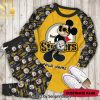 NFL Pittsburgh Steelers Mickey Pattern Classic Full Printed Pajamas Set