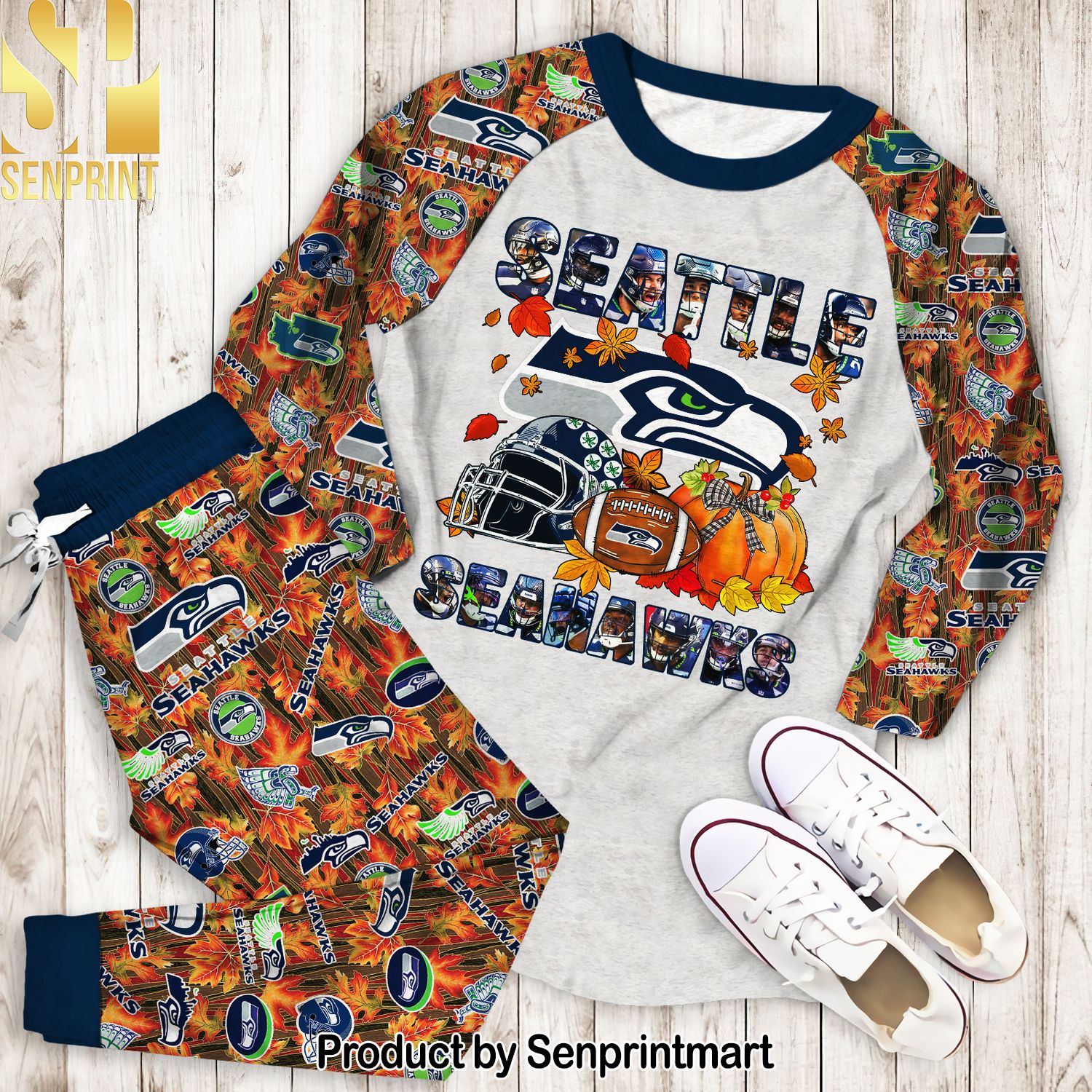 NFL Seattle Seahawks 3D Full Printing Pajamas Set