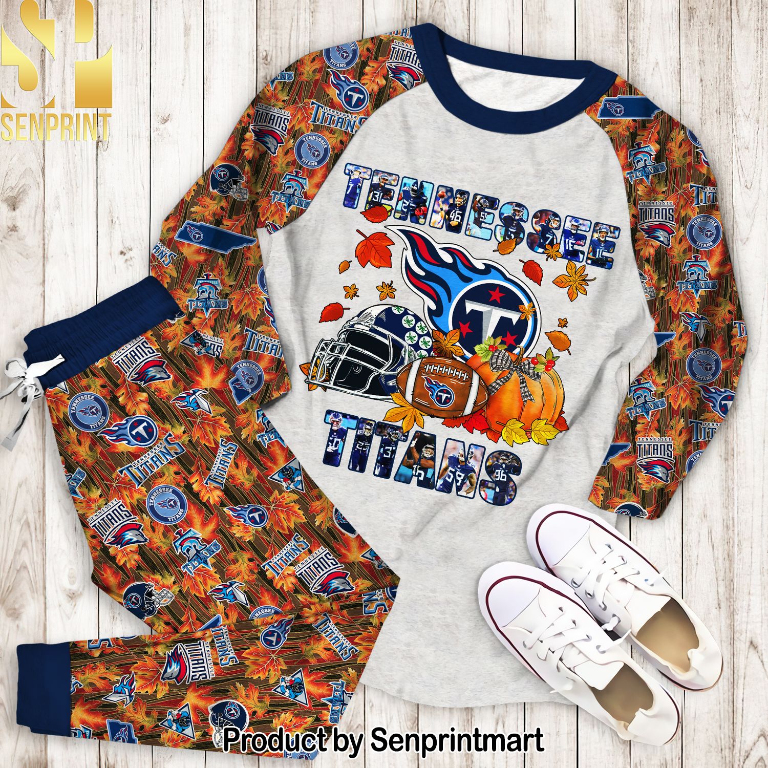 NFL Tennessee Titans All Over Print 3D Pajamas Set