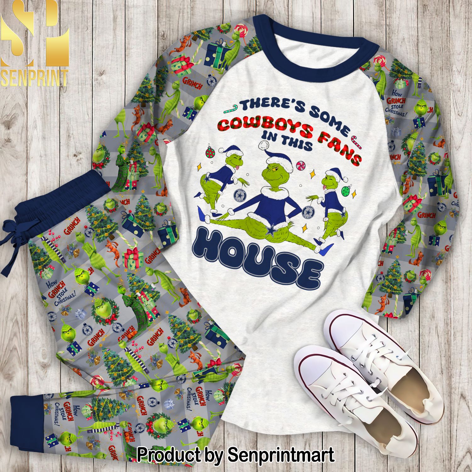 NFL There’s Some Dallas Cowboys Fan In This House Full Printing Unisex Pajamas Set
