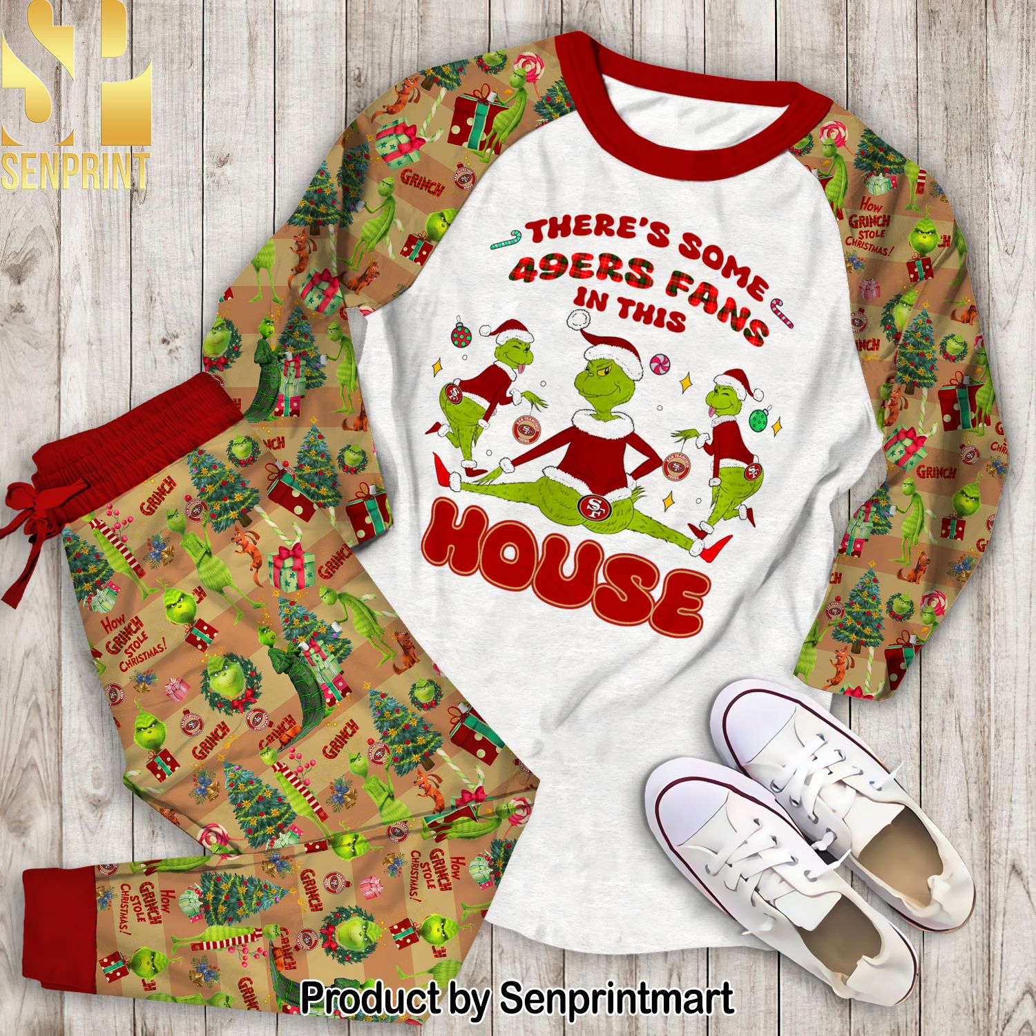 NFL There’s Some San Francisco 49ers Fan In This House Classic Full Printing Pajamas Set