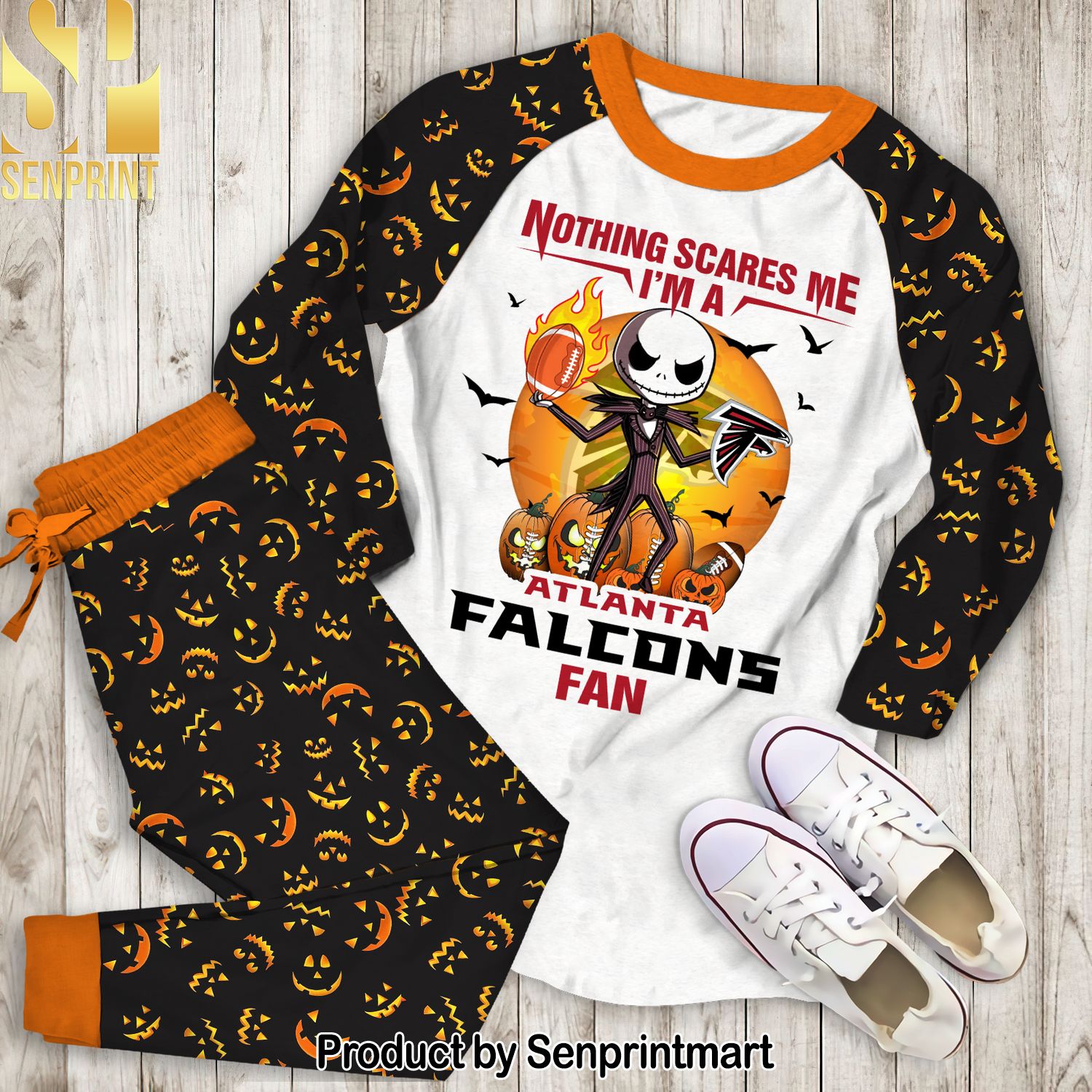 Nothing Scares Me I’m A Falcons Fan Awesome Outfit Pajamas Set