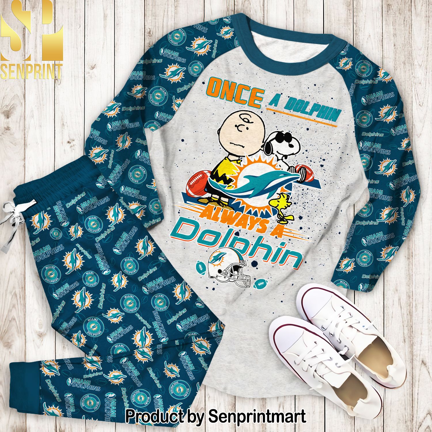 Once A Dolphin Always A Dolphin Full Print Classic Pajamas Set