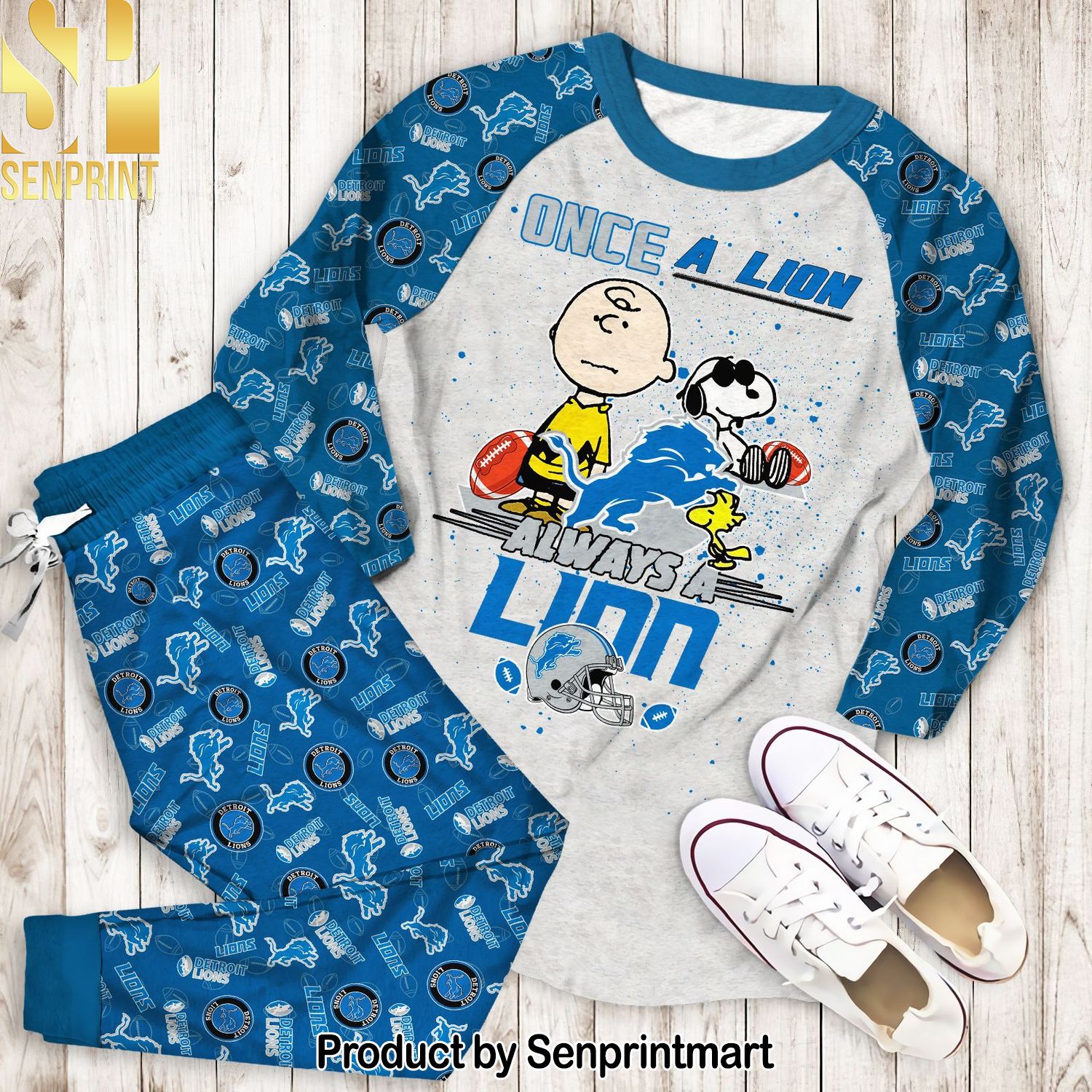 Once A Lion Always A Lion Full Printed Classic Pajamas Set
