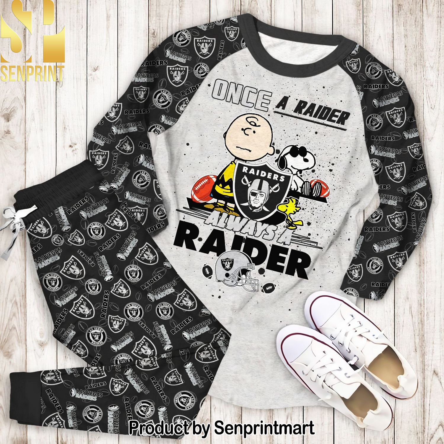 Once A Raider Always A Raider Classic Full Printed Pajamas Set