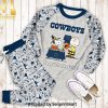 Peanuts New England Patriots Football Happy Thanksgiving Full Print Classic Pajamas Set