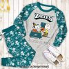 Peanuts New England Patriots Football Happy Thanksgiving Full Print Classic Pajamas Set