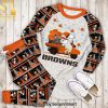 Snoopy Denver Broncos Christmas Full Printing Classic Pajamas Set