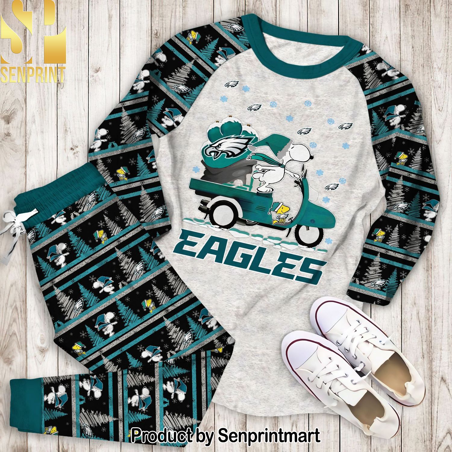 Snoopy Philadelphia Eagles Christmas Classic Pajamas Set