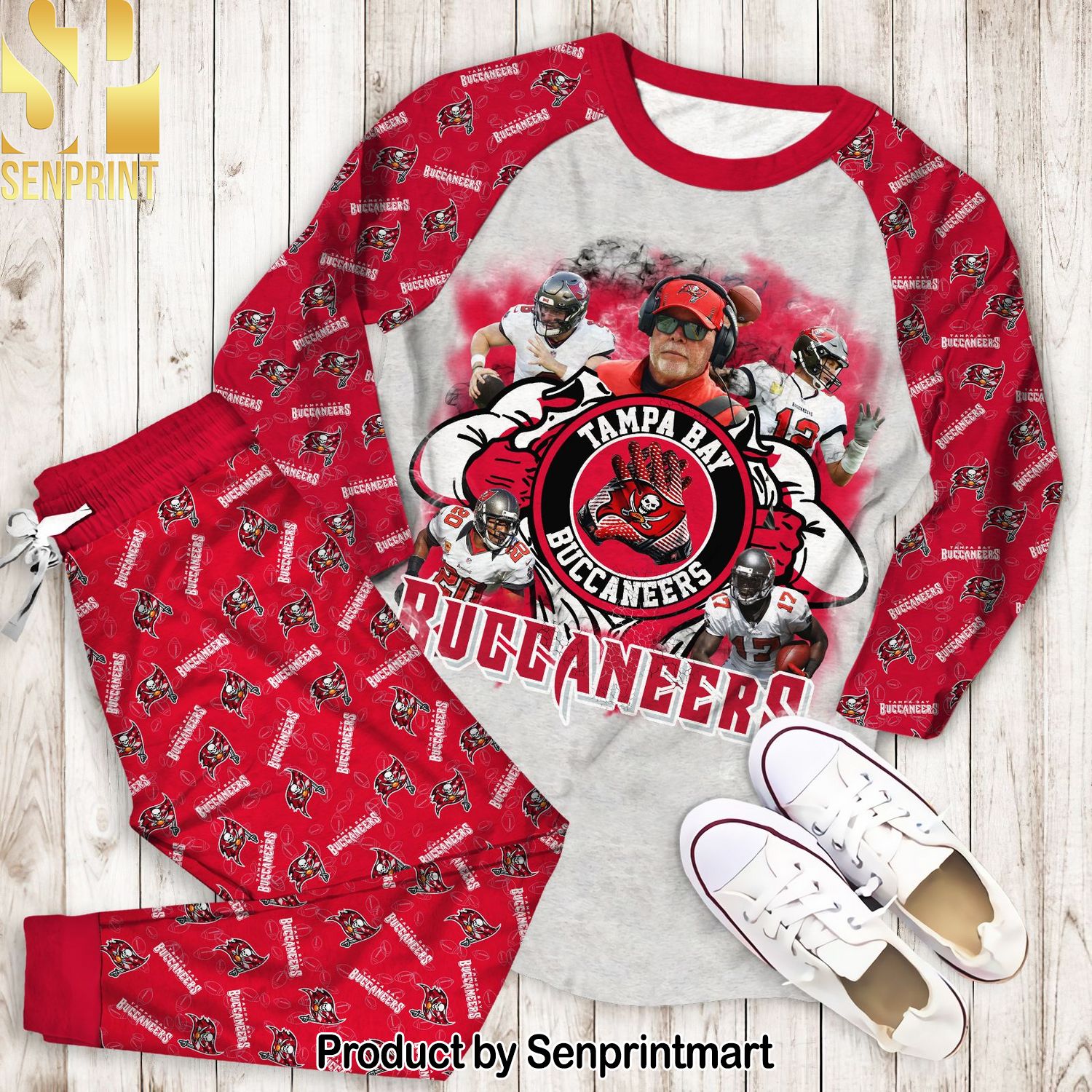 Tampa Bay Buccaneers Transfer Full Printed 3D Pajamas Set