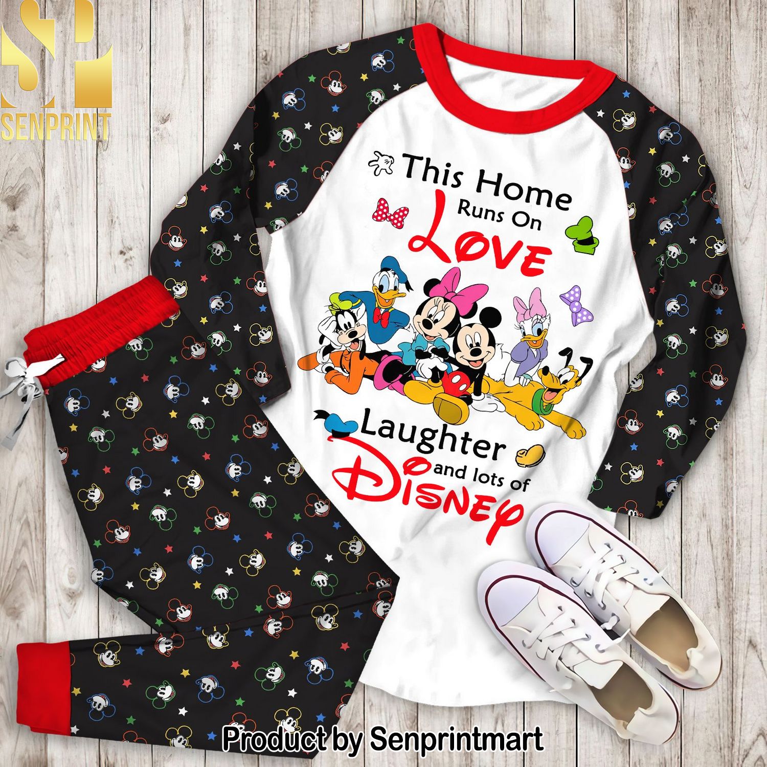 This Home Disney 3D All Over Printed Pajamas Set