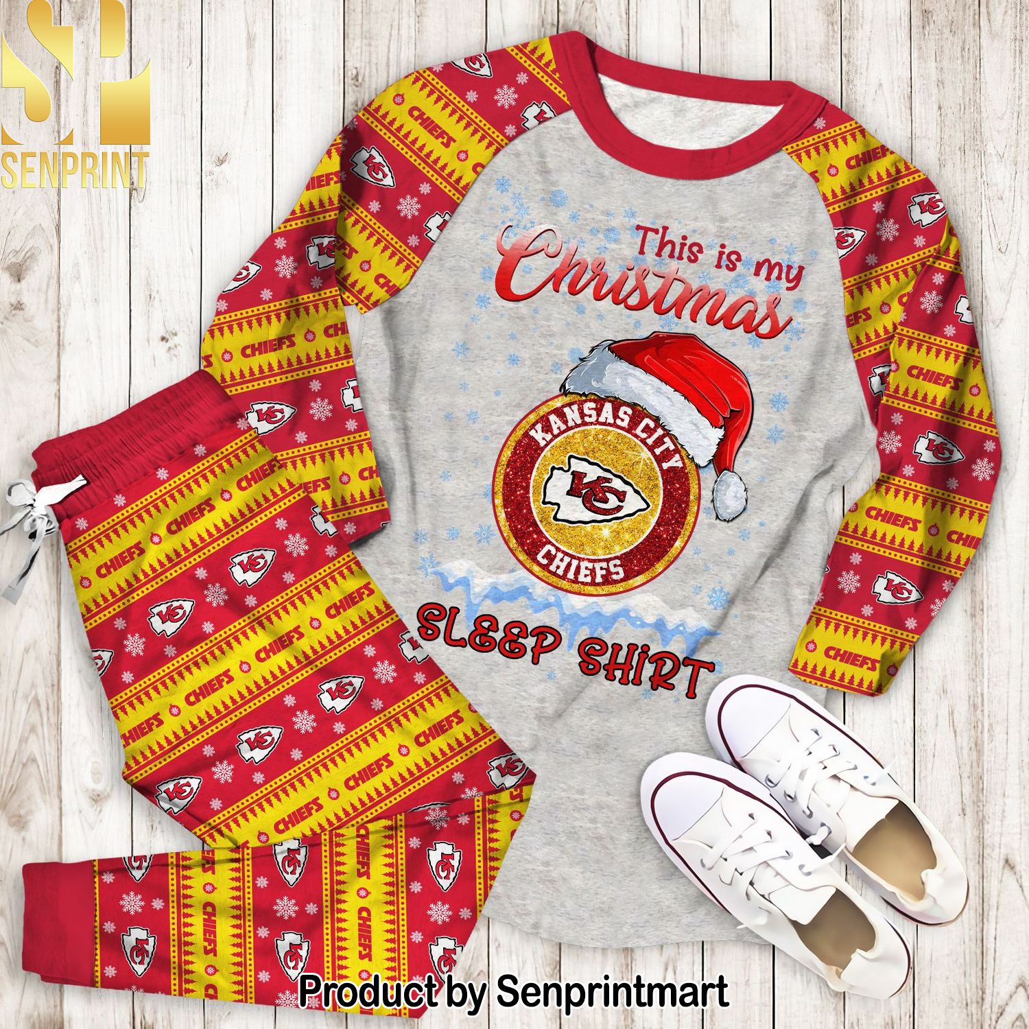 This is my Christmas Kansas City Chiefs Unisex Pajamas Set
