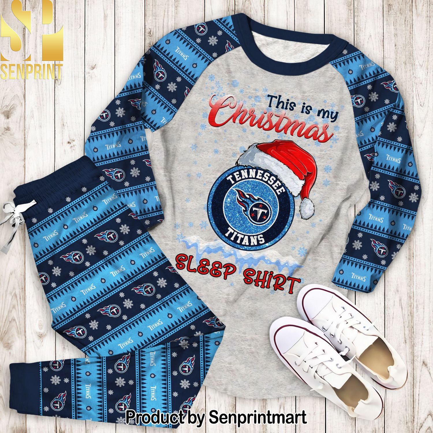 This is my Christmas Tennessee Titans 3D All Over Print Pajamas Set