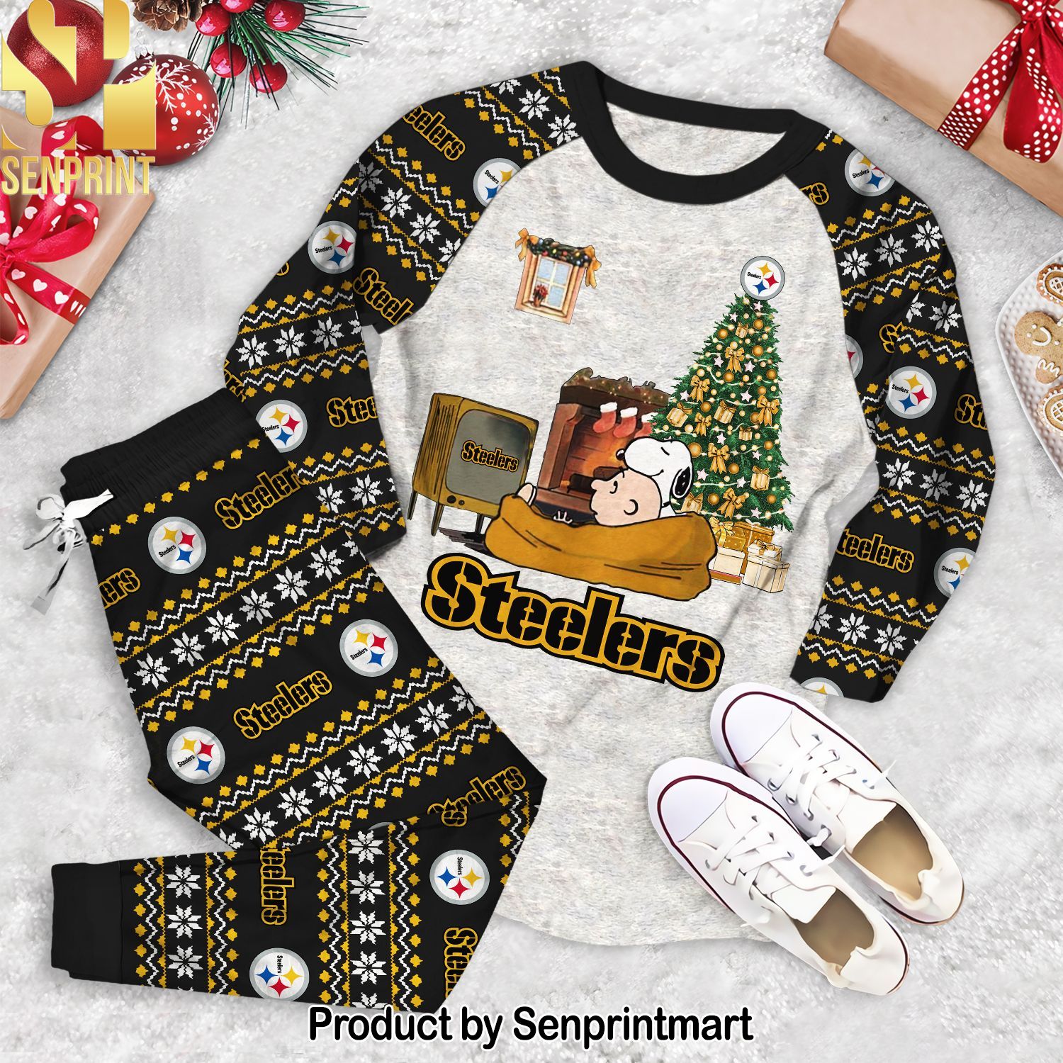 This is my Pittsburgh Steelers Christmas Classic Pajamas Set