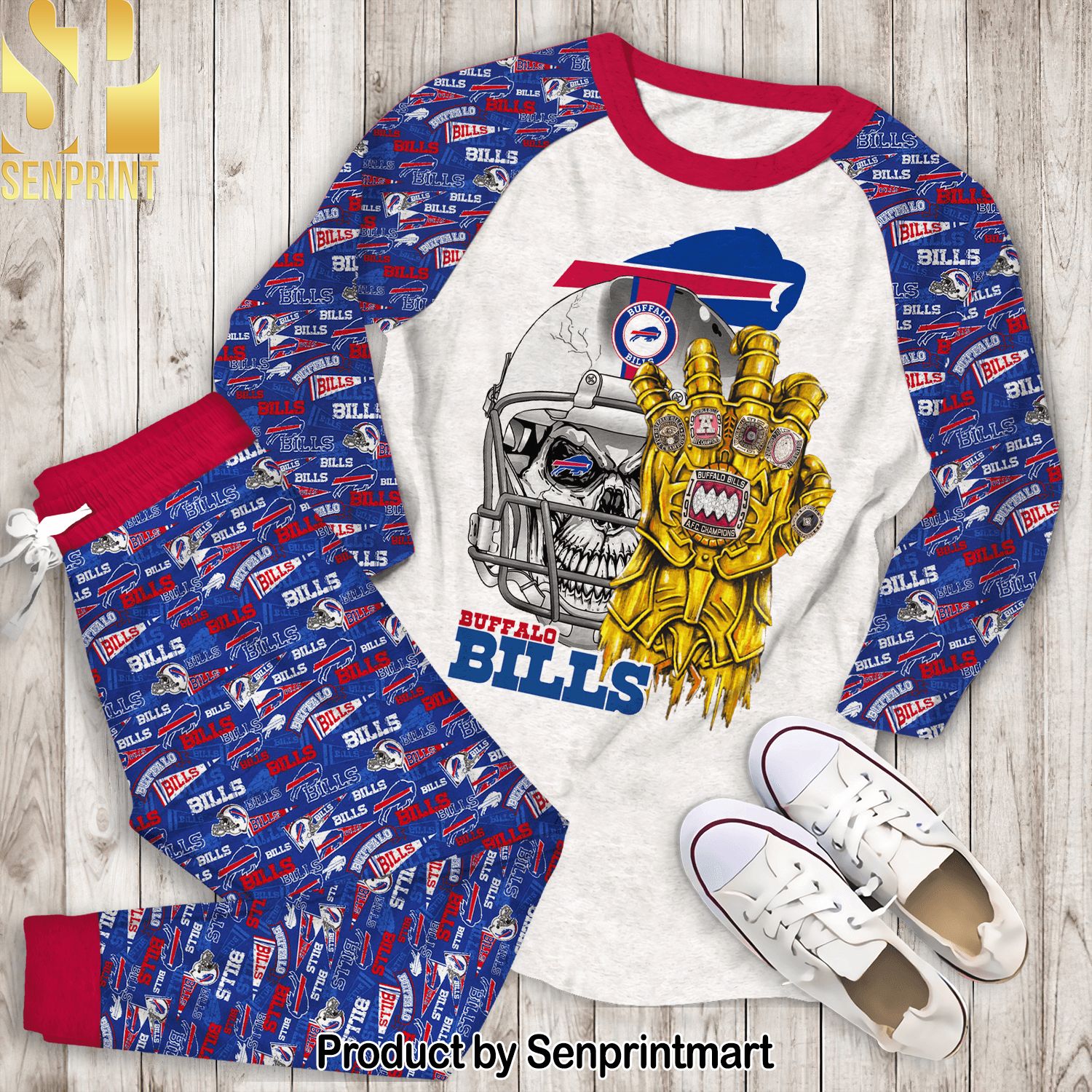 World Champion Buffalo Bills 3D Full Printing Pajamas Set