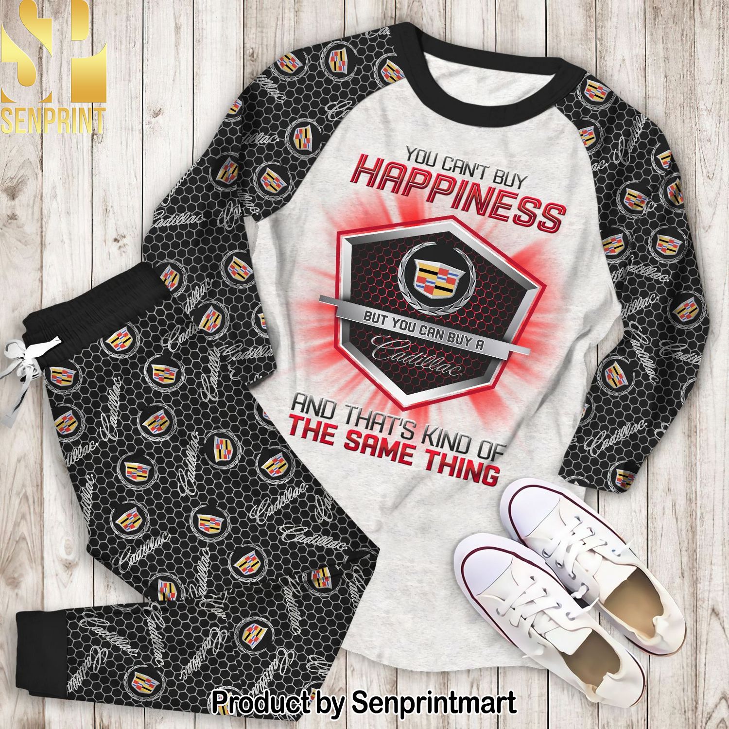 You Can’t Buy Happiness But You Can Buy a Cadillac Full Printing Classic Pajamas Set
