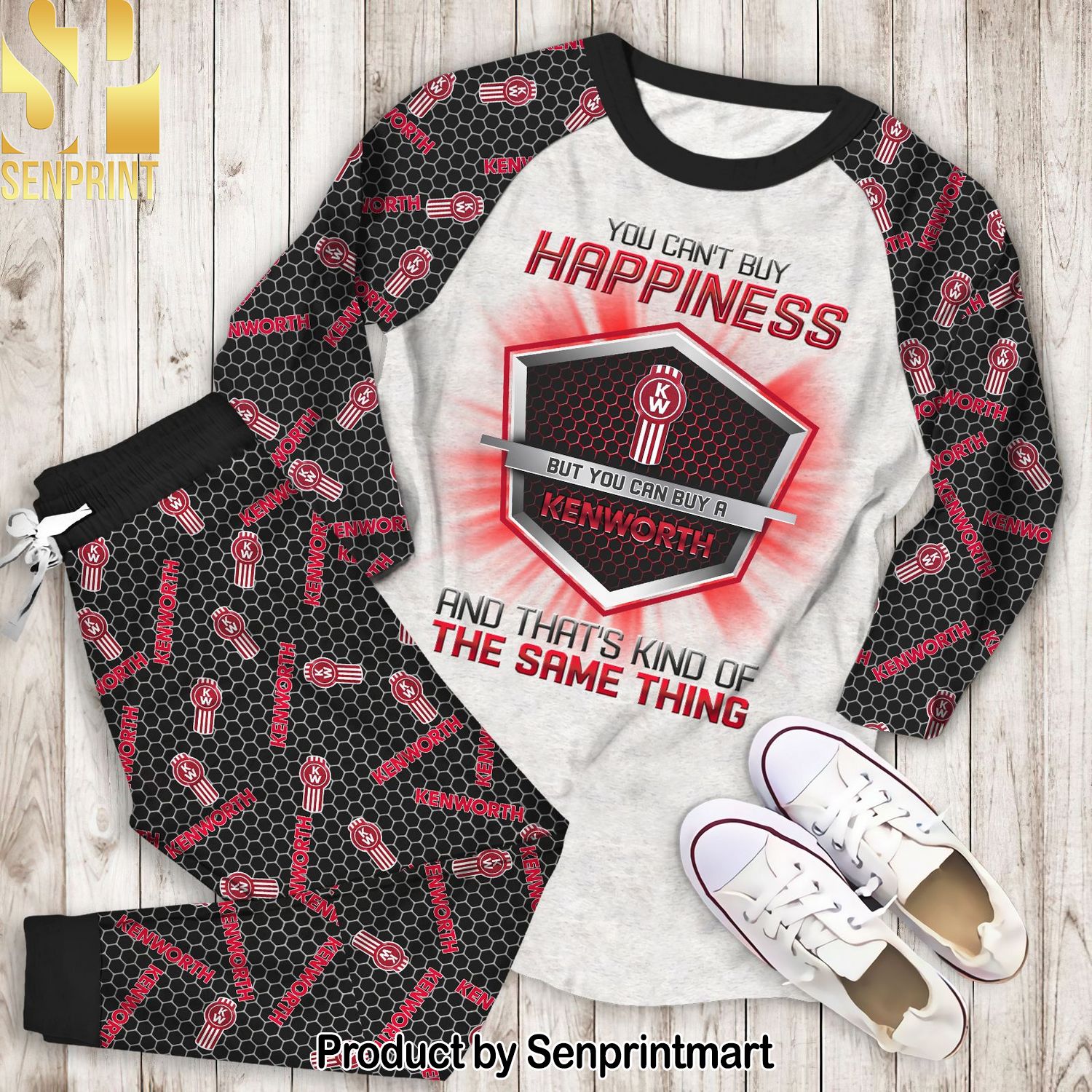 You Can’t Buy Happiness But You Can Buy a Kenworth All Over Print Unisex Pajamas Set