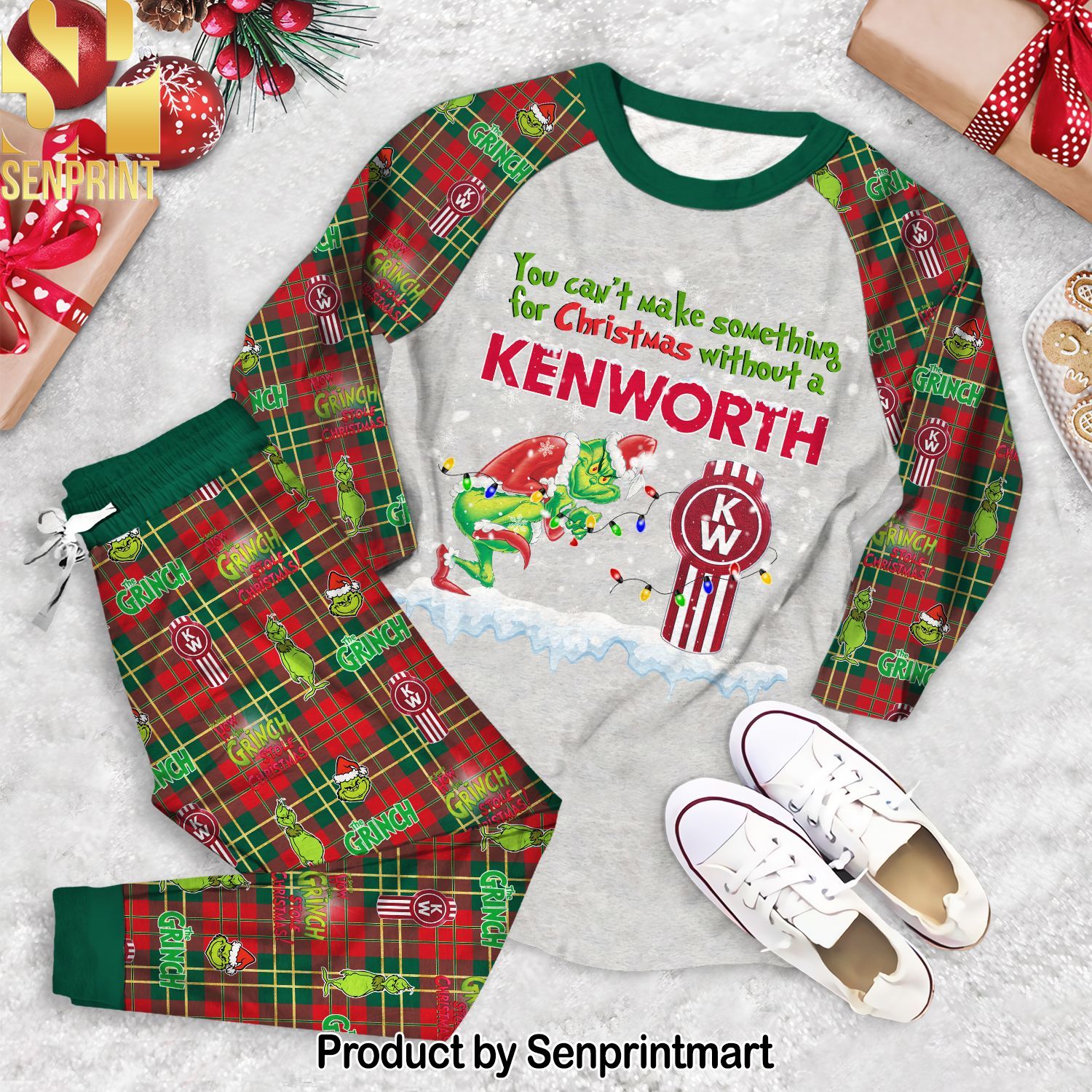 You Can’t make something for Christmas without a Kenworth Unisex All Over Print Pajamas Set