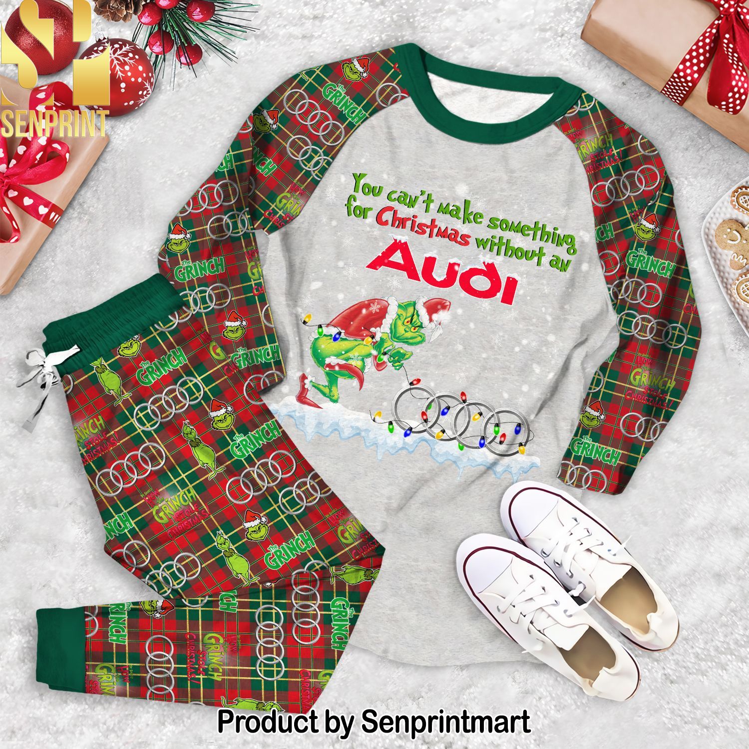 You Can’t make something for Christmas without an Audi Classic Full Printing Pajamas Set