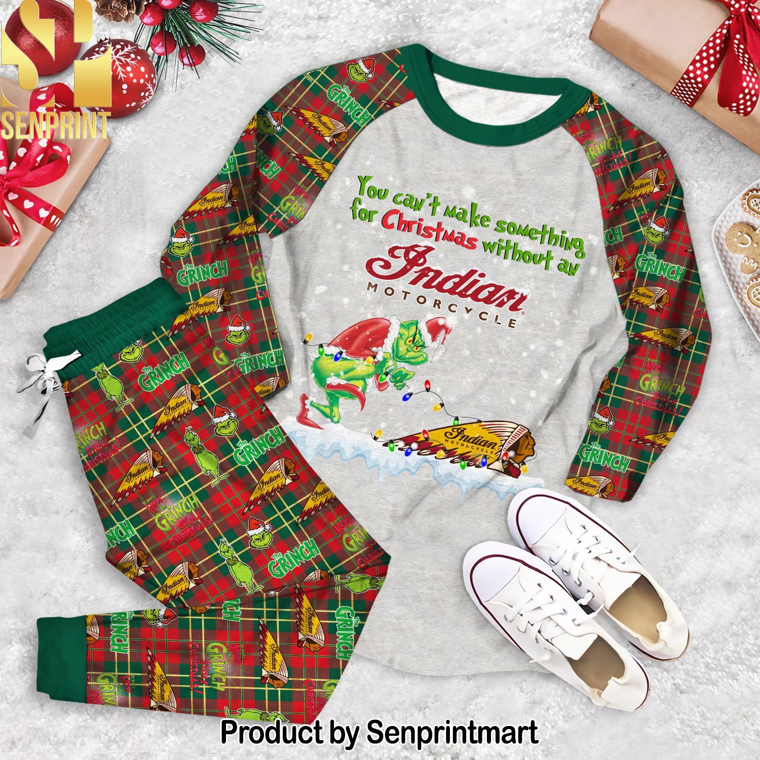 You Can’t make something for Christmas without an Indian Motorcycle Unisex Pajamas Set