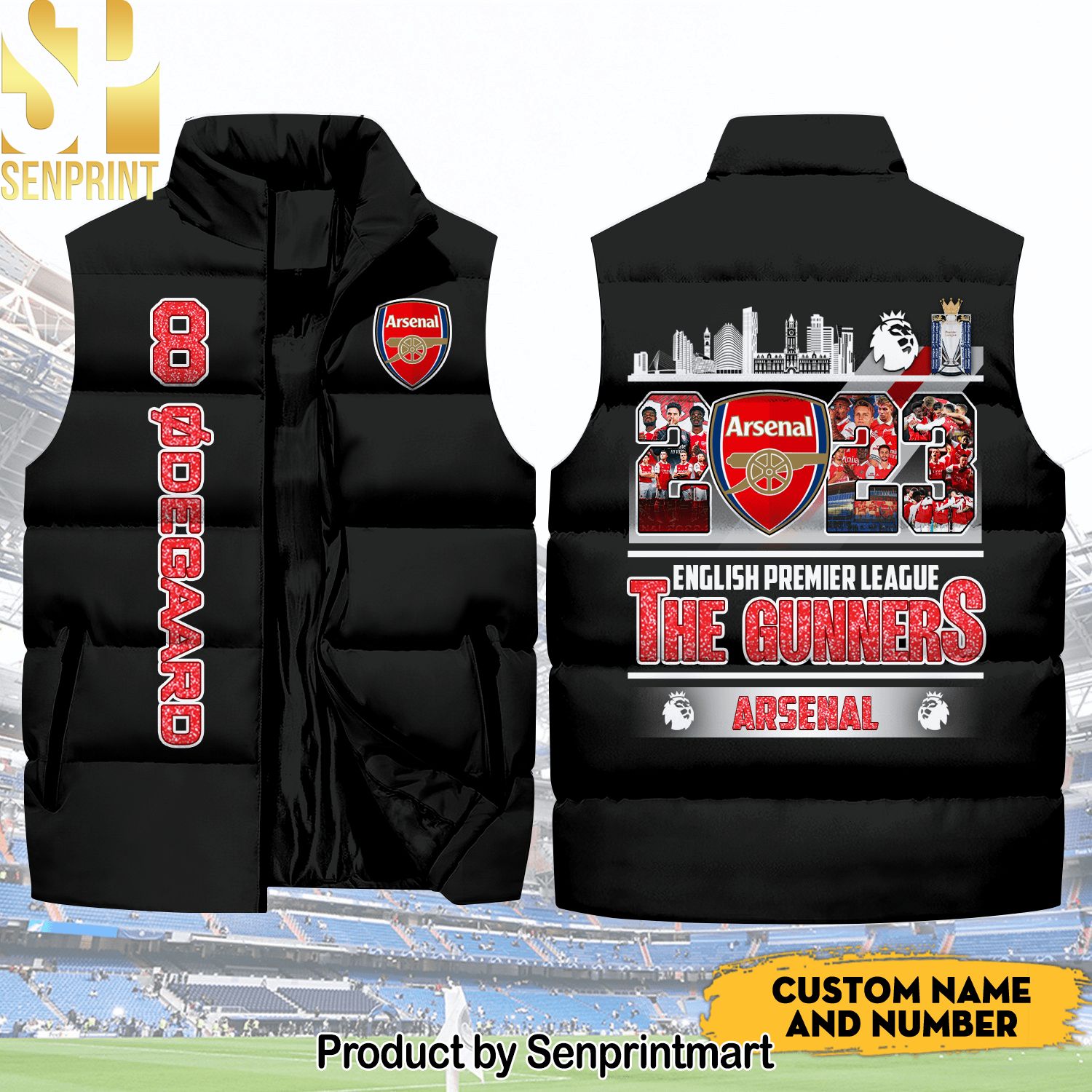 English Premier League Arsenal Number Hot Version Sleeveless Jacket