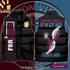 English Premier League Aston Villa Black Unisex Sleeveless Jacket