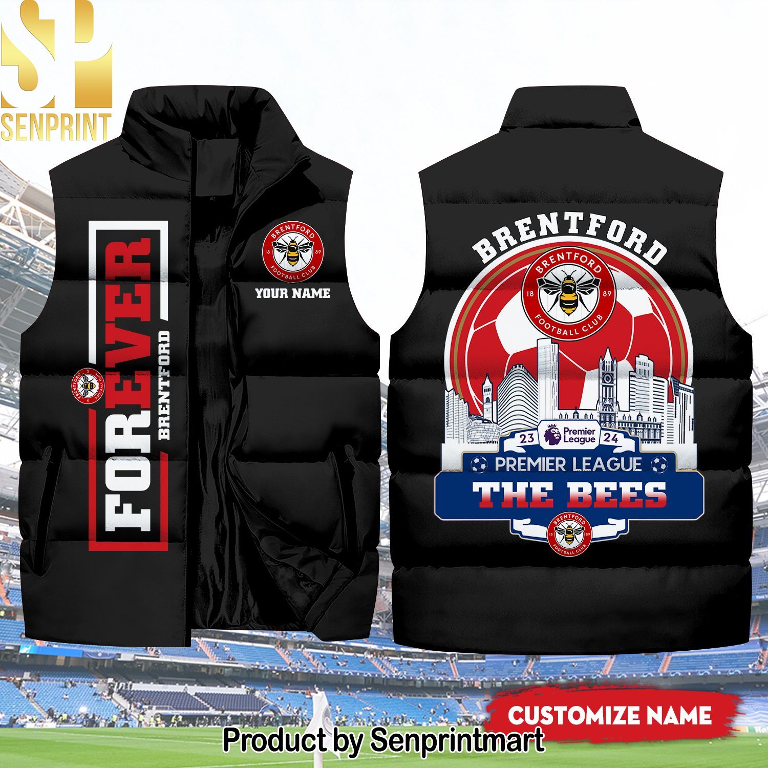 English Premier League Brentford Premier League 2023 Best Outfit Sleeveless Jacket