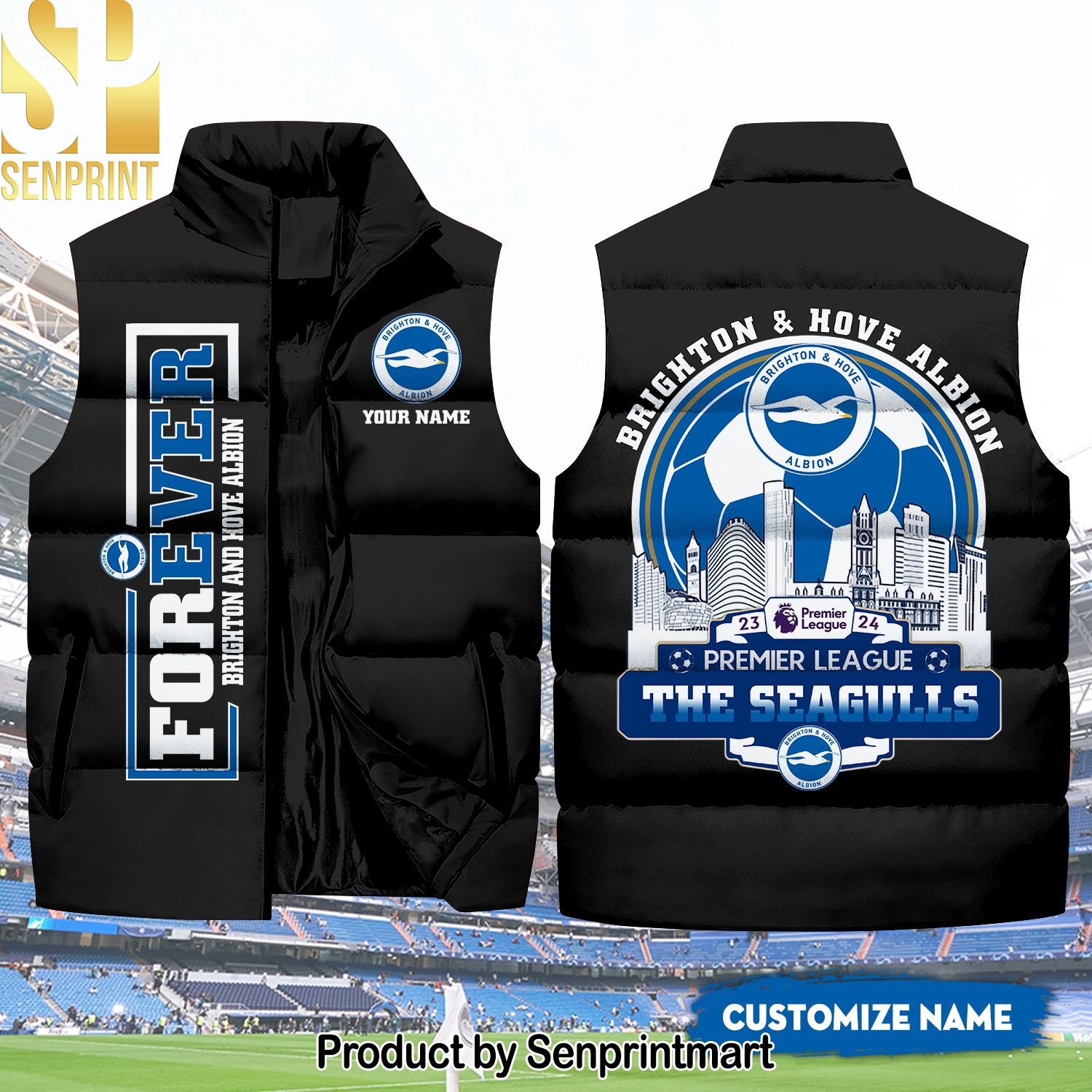 English Premier League Brighton and Hove Albion Premier League 2023 Hot Outfit Sleeveless Jacket