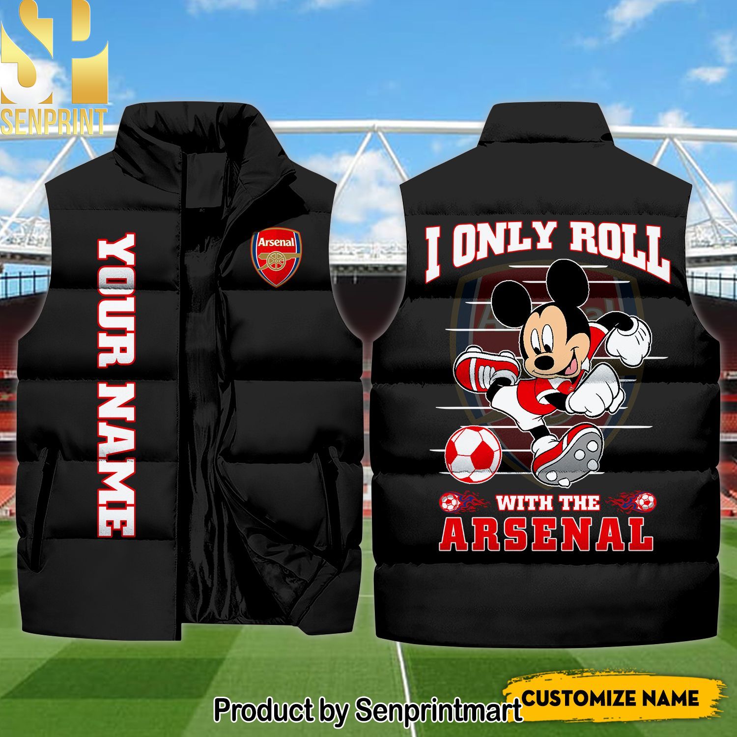 English Premier League I Only Roll With The Arsenal Hot Fashion Sleeveless Jacket