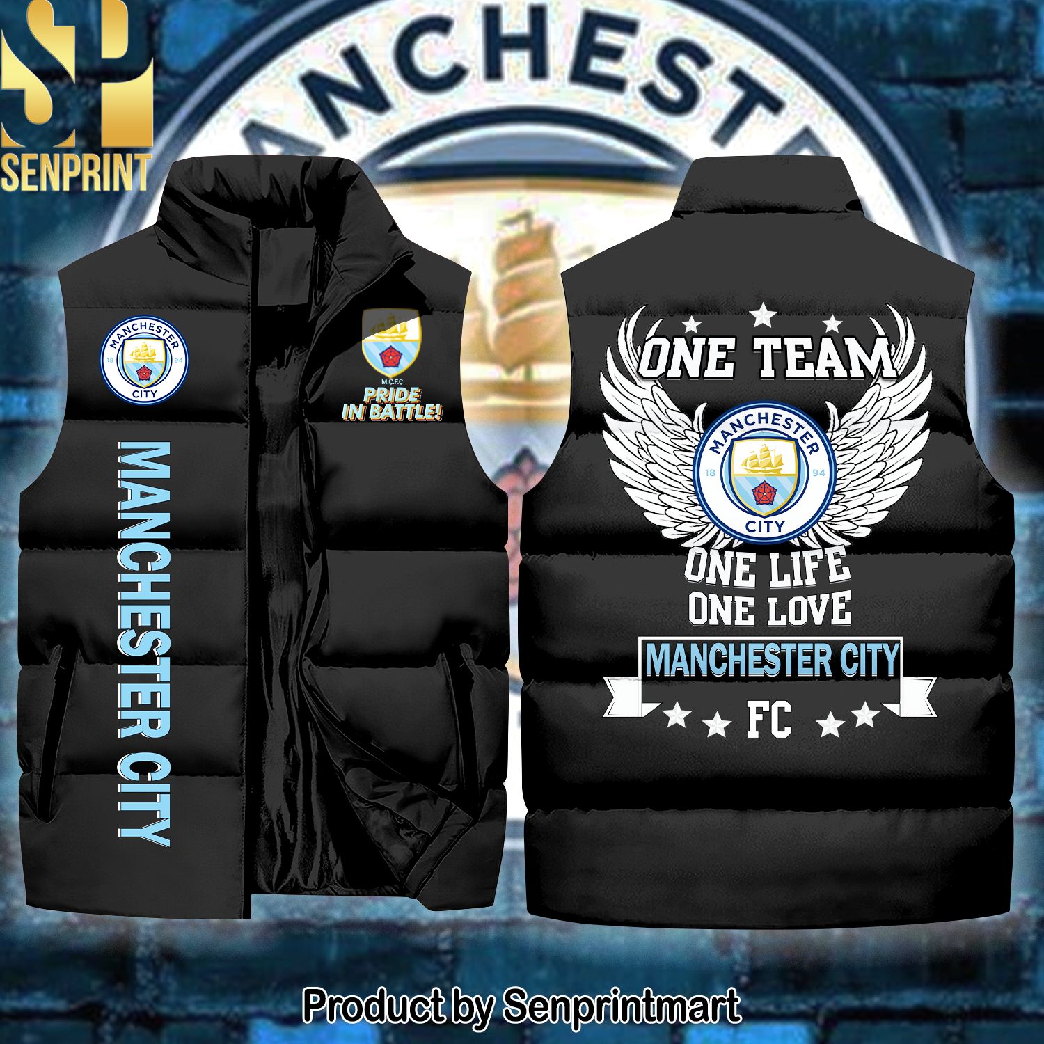 English Premier League Manchester City New Outfit Sleeveless Jacket