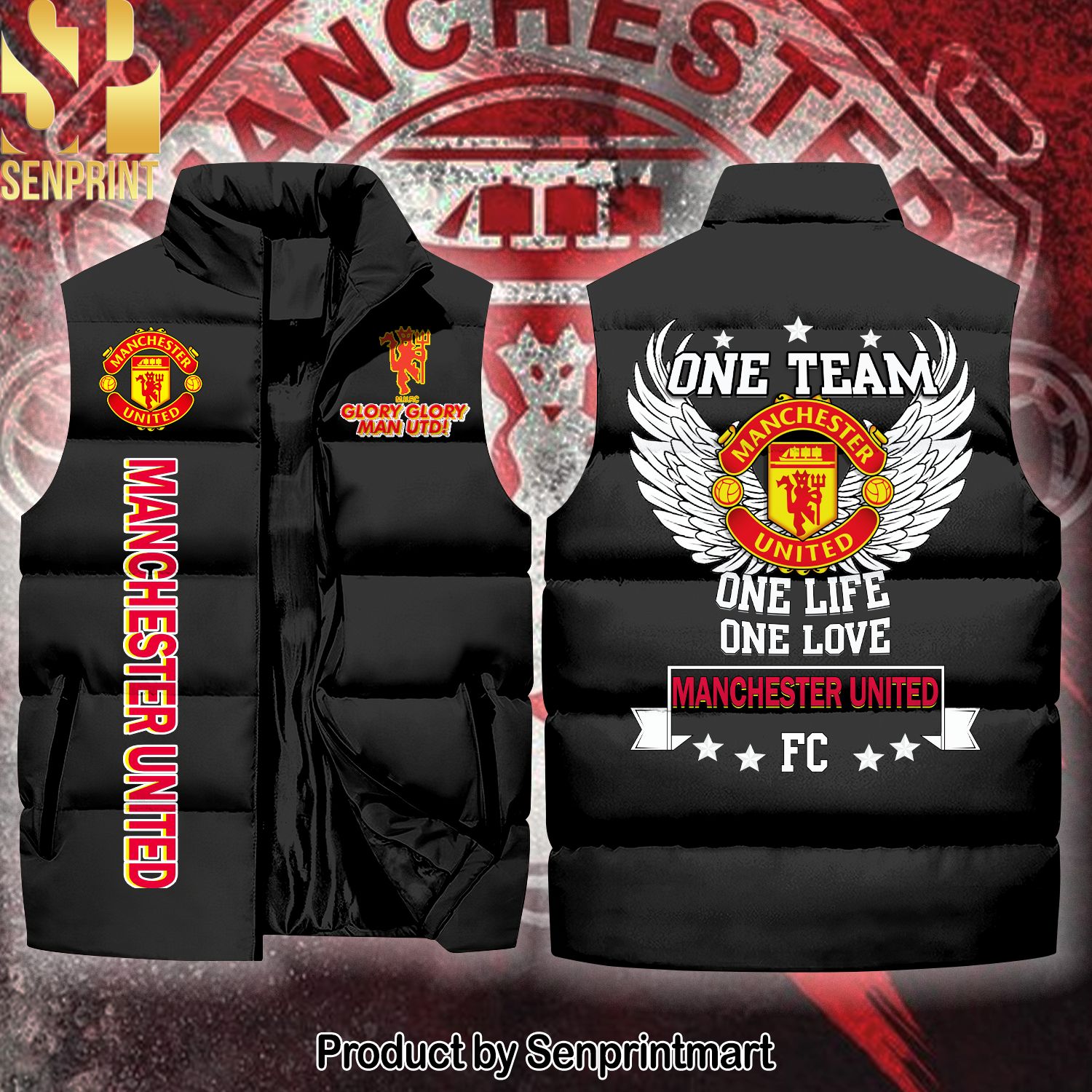 English Premier League Manchester United Hypebeast Fashion Sleeveless Jacket