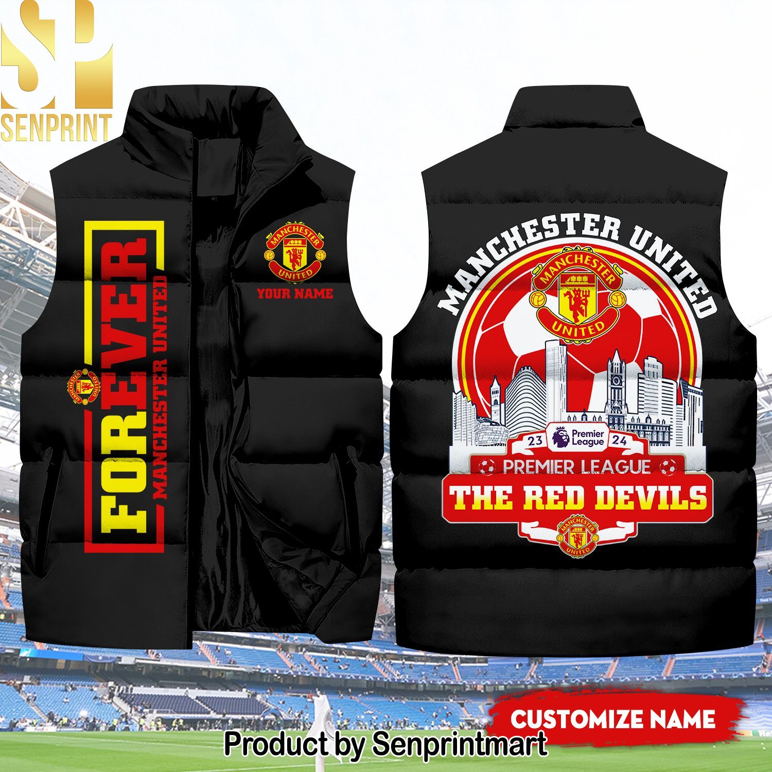 English Premier League Manchester United Premier League 2023 New Fashion Sleeveless Jacket
