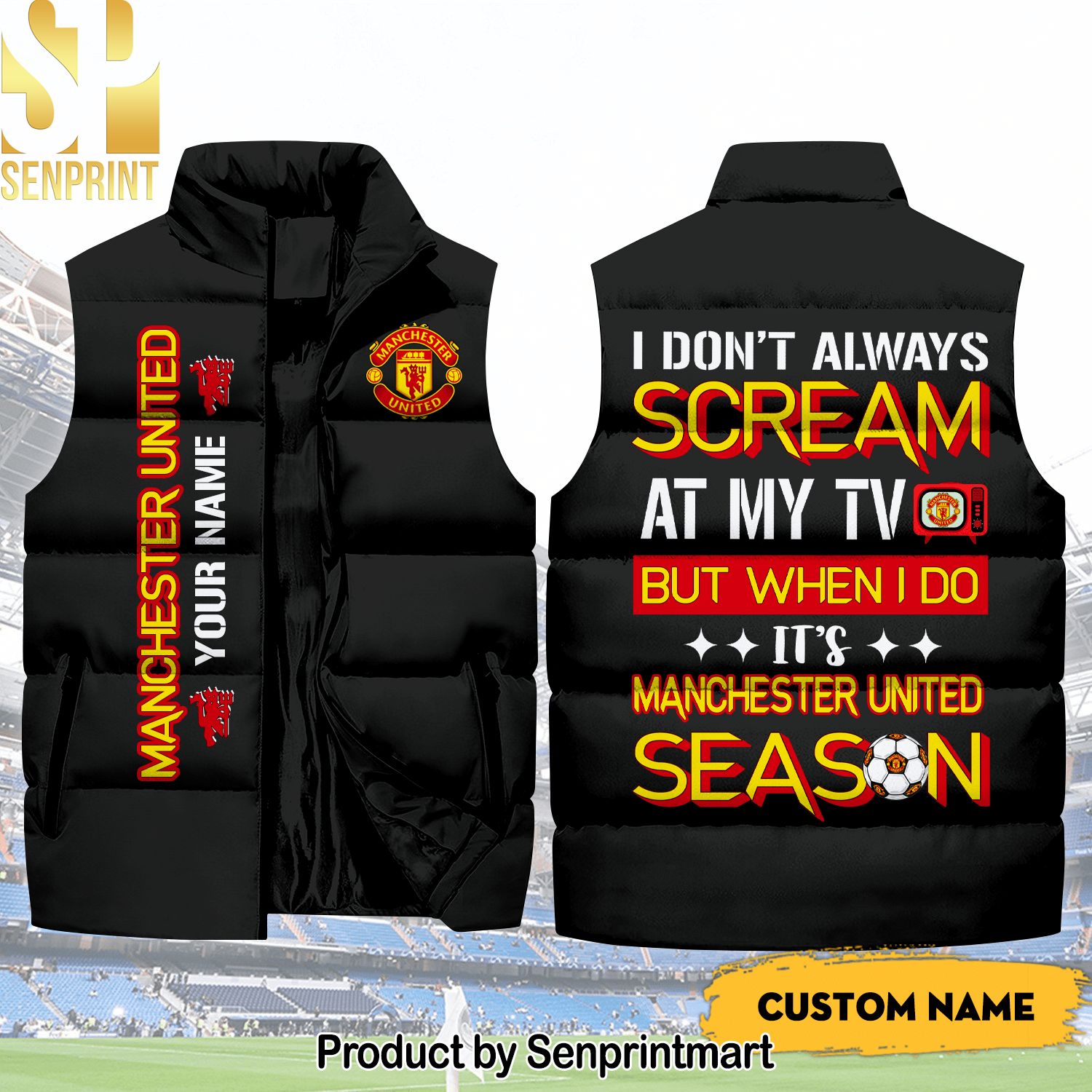 English Premier League Manchester United Season Hypebeast Fashion Sleeveless Jacket