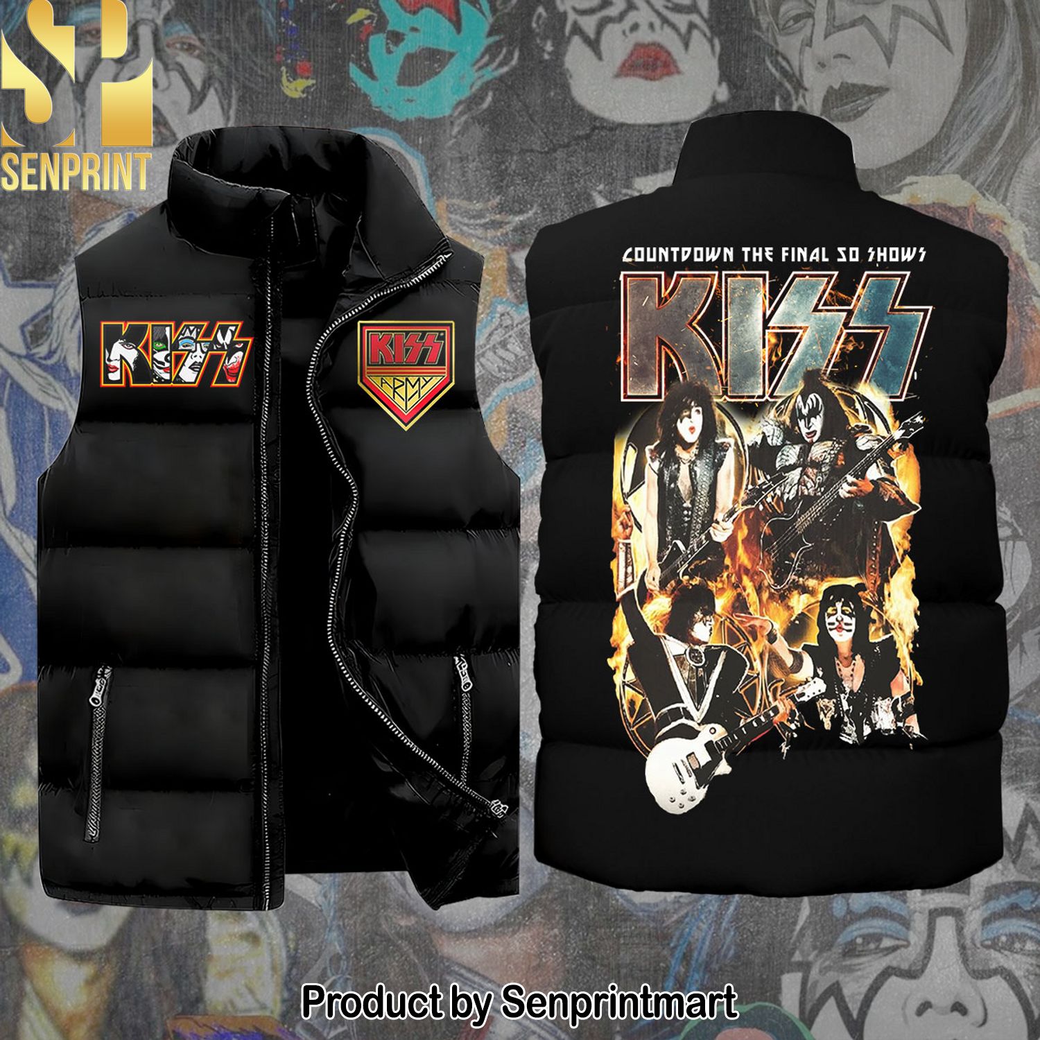 Kiss Band Ver1 Hot Version Sleeveless Jacket