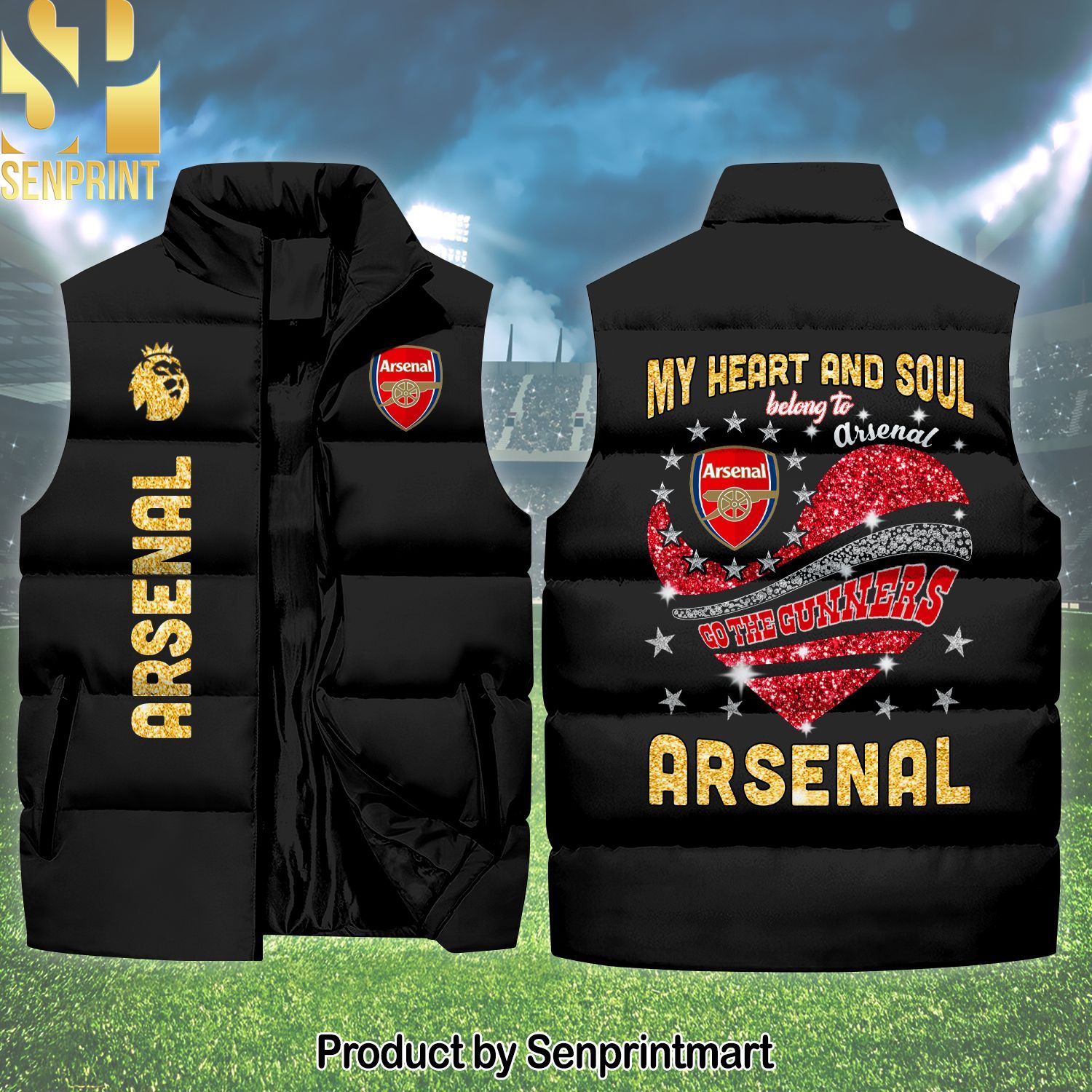 My Heart Belong To Arsenal Unisex Sleeveless Jacket