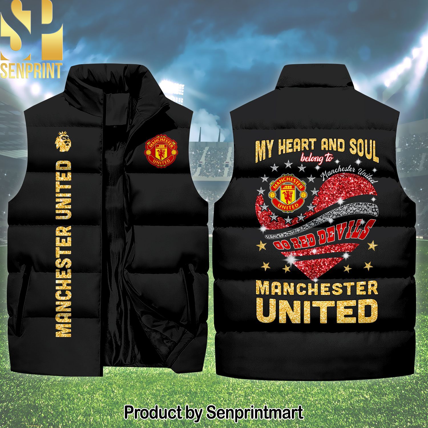 My Heart Belong To Manchester United New Style Sleeveless Jacket