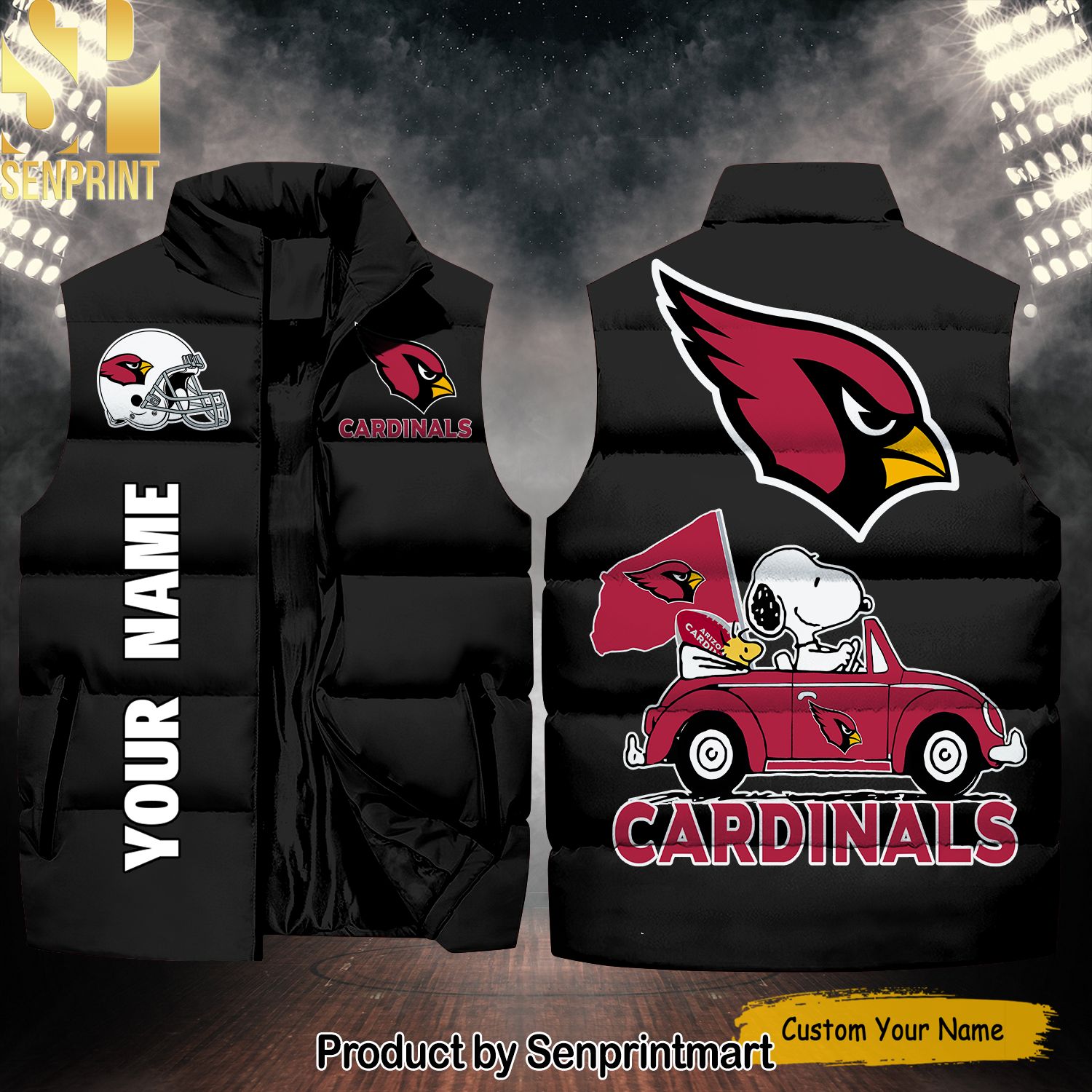 National Football League Arizona Cardinals Peanuts Snoopy Best Outfit Sleeveless Jacket