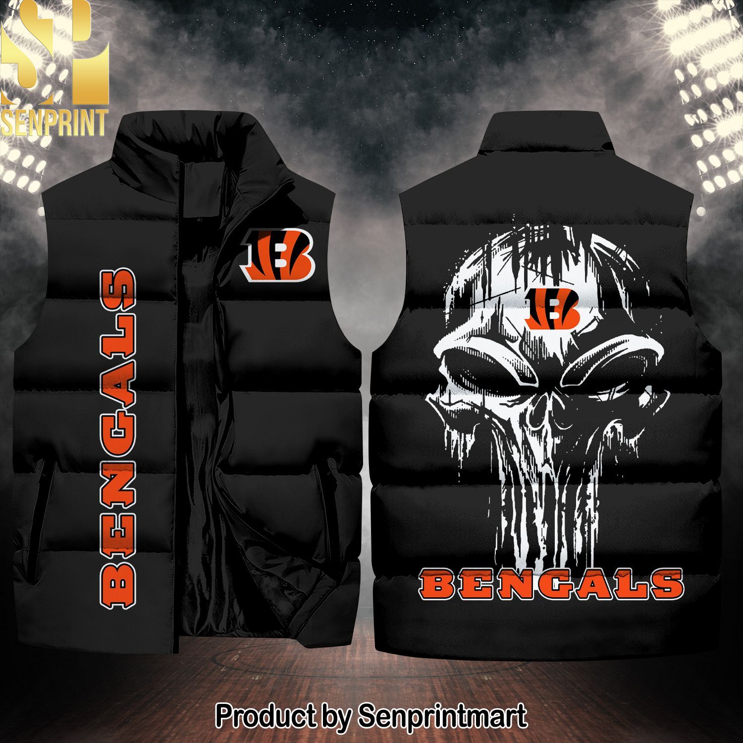 National Football League Cincinnati Bengals Skull Best Outfit Sleeveless Jacket