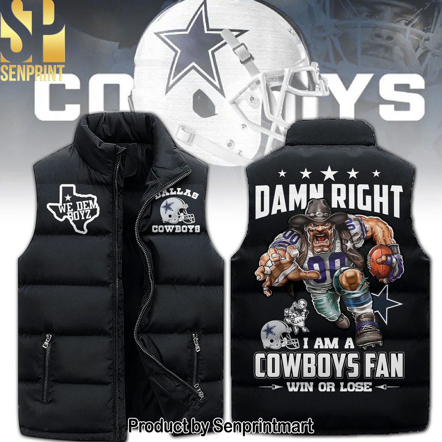 National Football League Dallas Cowboys For Fans Sleeveless Jacket