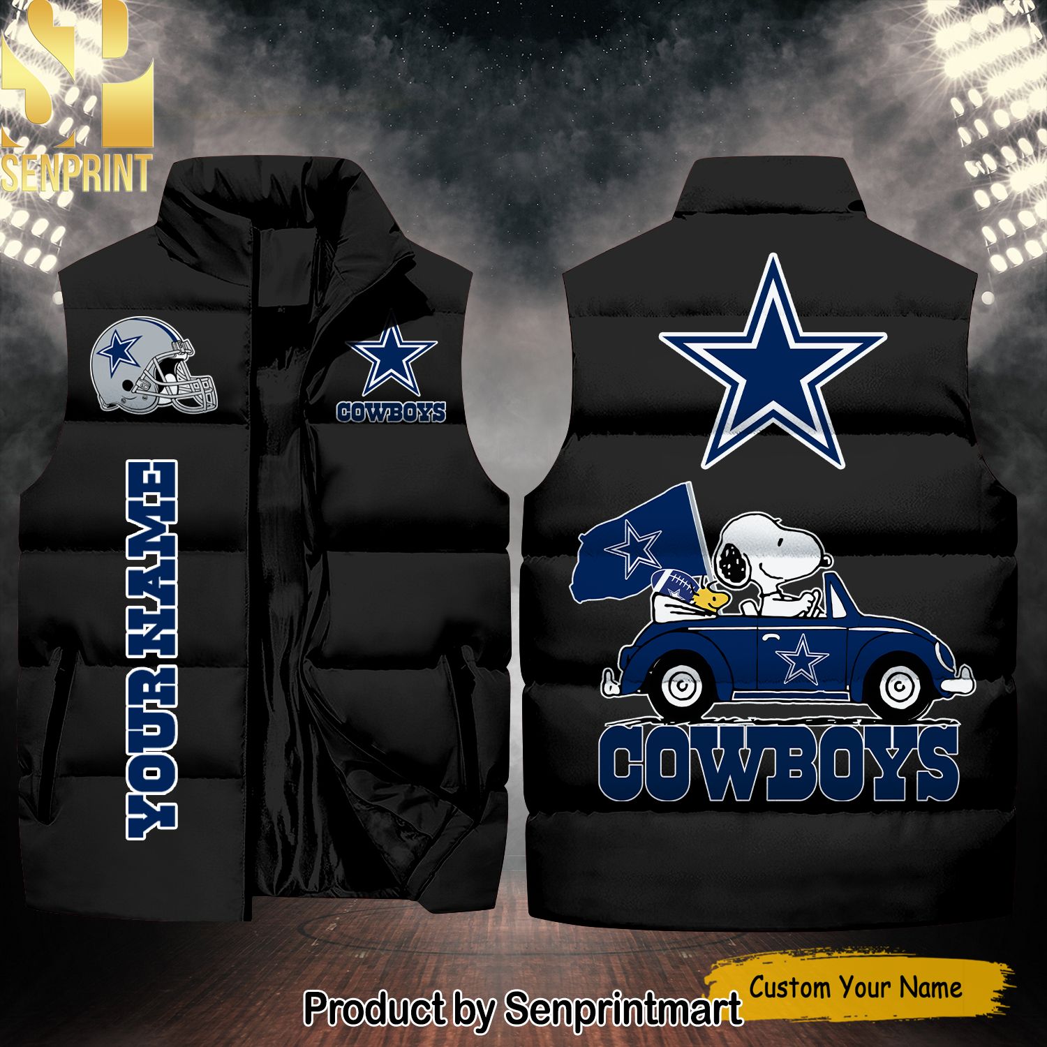 National Football League Dallas Cowboys Peanuts Snoopy New Style Sleeveless Jacket