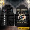 National Football League Houston Texans One Nation One Team Skull New Fashion Sleeveless Jacket