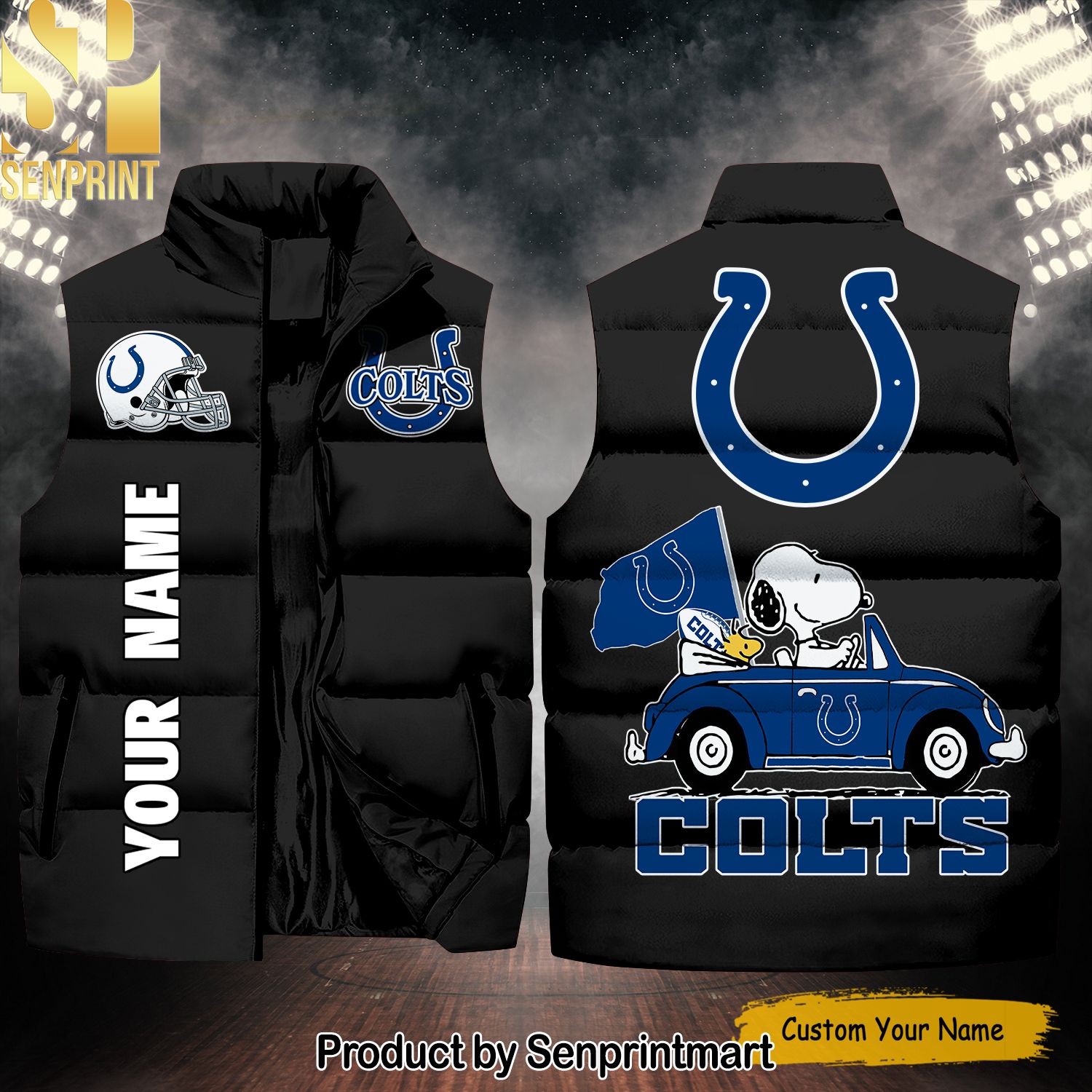 National Football League Indianapolis Colts Peanuts Snoopy Cool Version Sleeveless Jacket