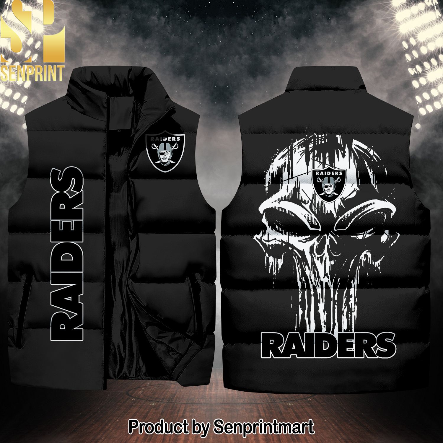 National Football League Las Vegas Raiders Skull Best Outfit Sleeveless Jacket