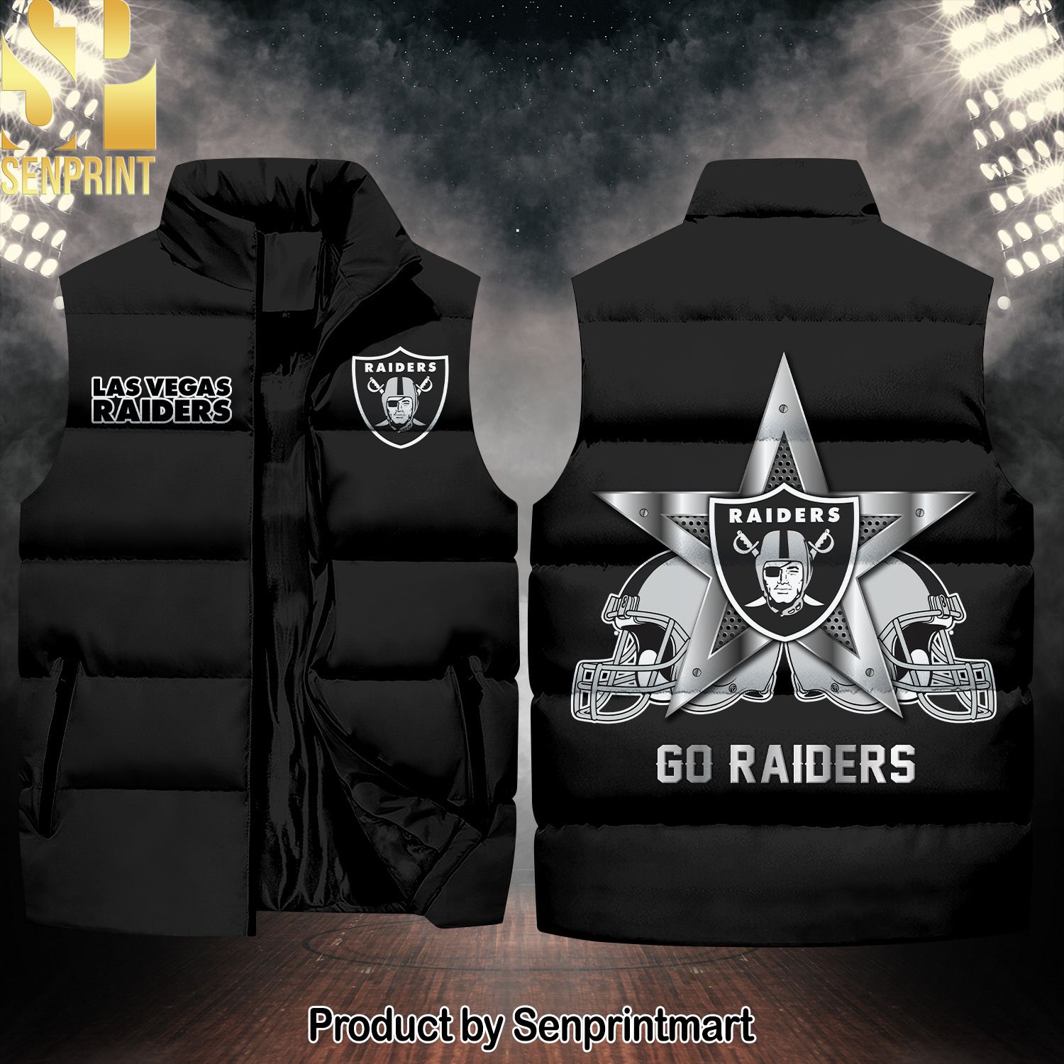 National Football League Las Vegas Raiders Star Personalized Name Hot Outfit Sleeveless Jacket