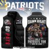 National Football League New England Patriots One Nation One Team Skull Hot Outfit Sleeveless Jacket