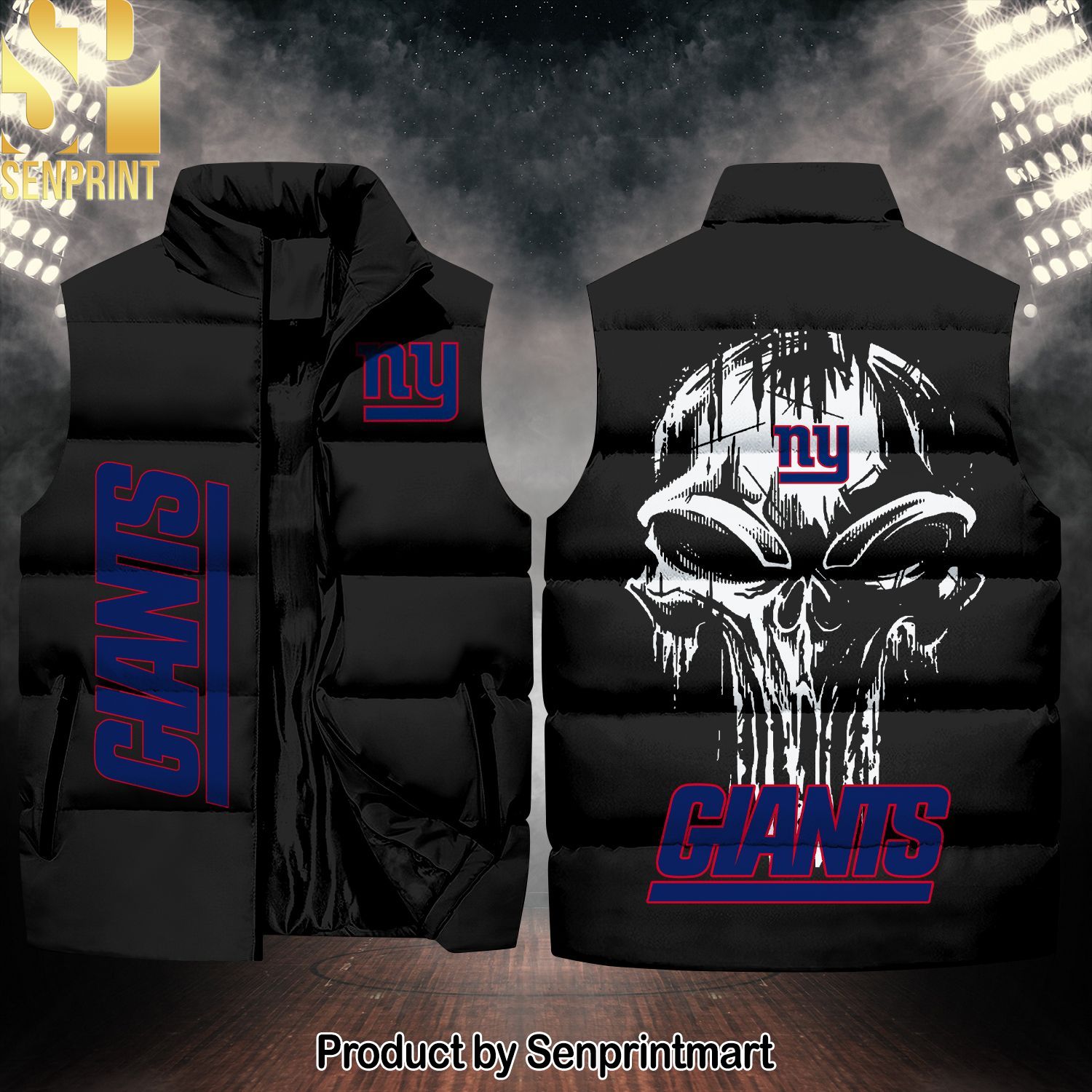 National Football League New York Giants Skull Best Outfit Sleeveless Jacket