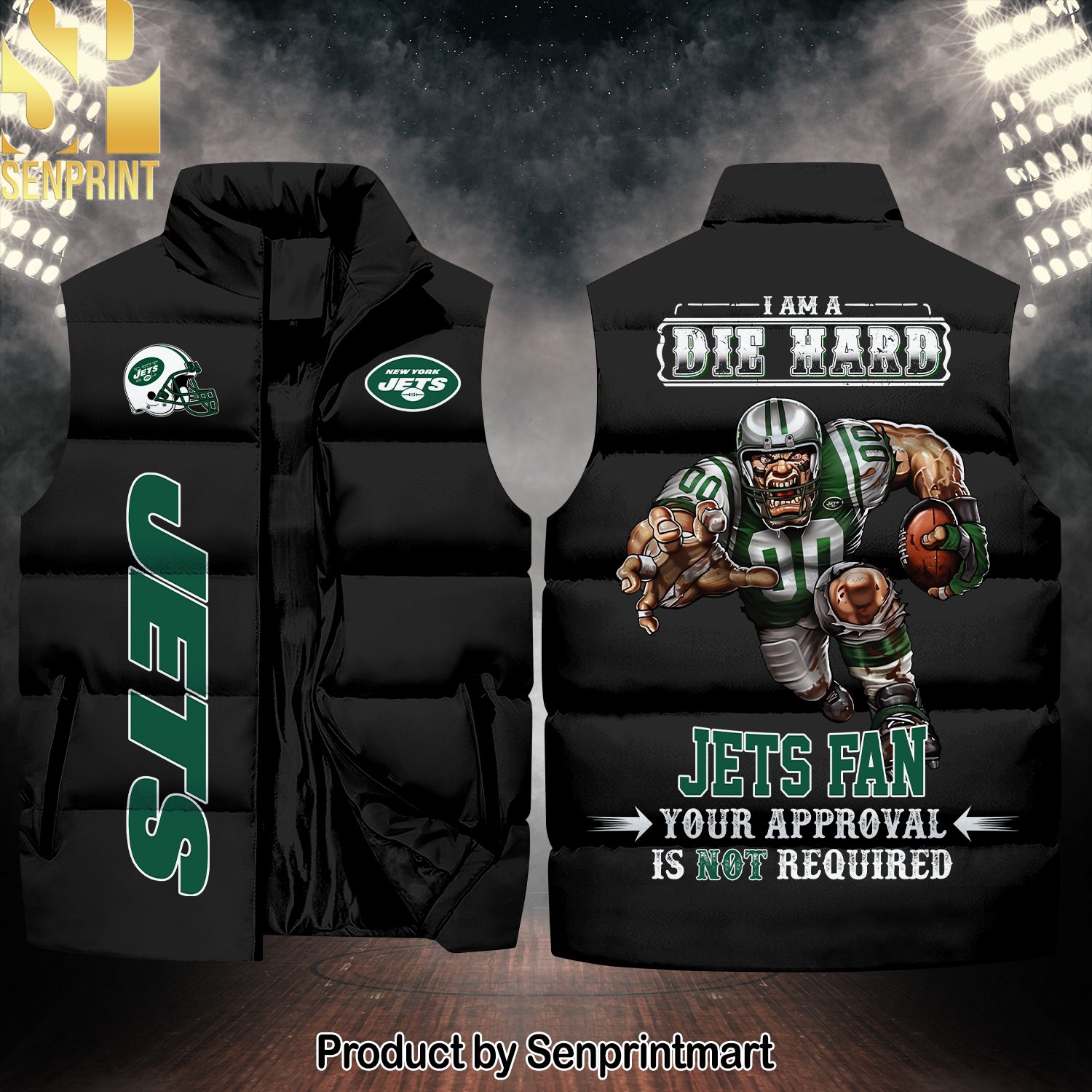 National Football League New York Jets Die Hard Fan Best Outfit Sleeveless Jacket