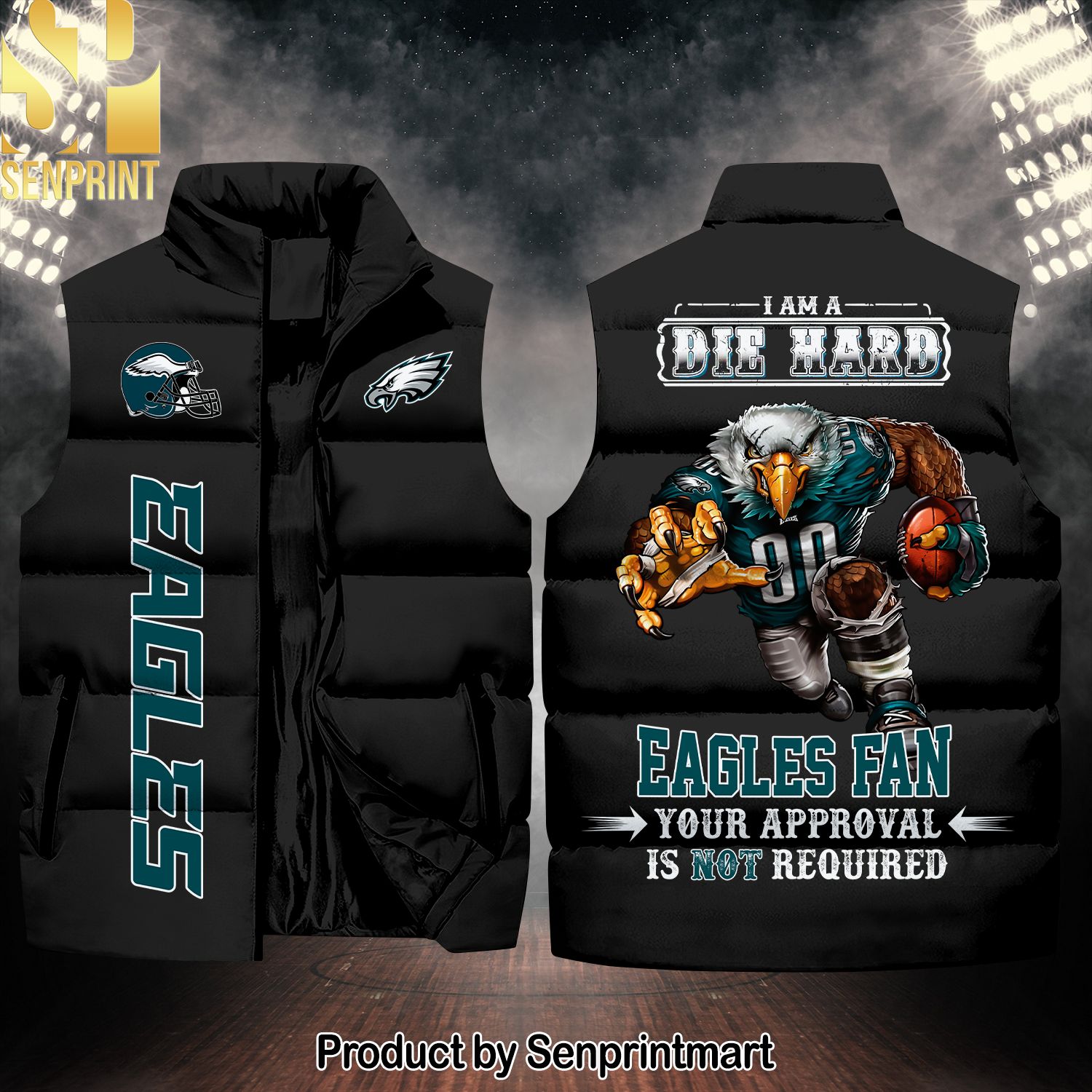 National Football League Philadelphia Eagles Die Hard Fan New Style Sleeveless Jacket